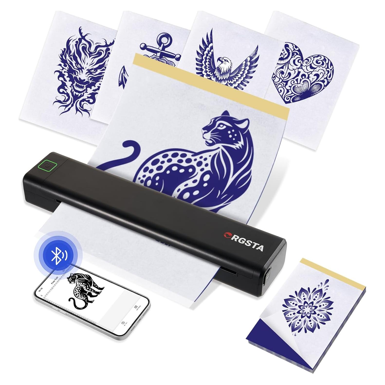 Impresora de Plantillas de Tatuaje Inalámbrica ORGSTA S008