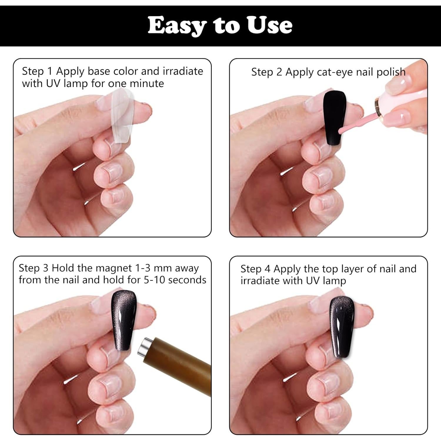 Juego de Herramientas Magnéticas para Uñas de Ojo de Gato CANIPHA