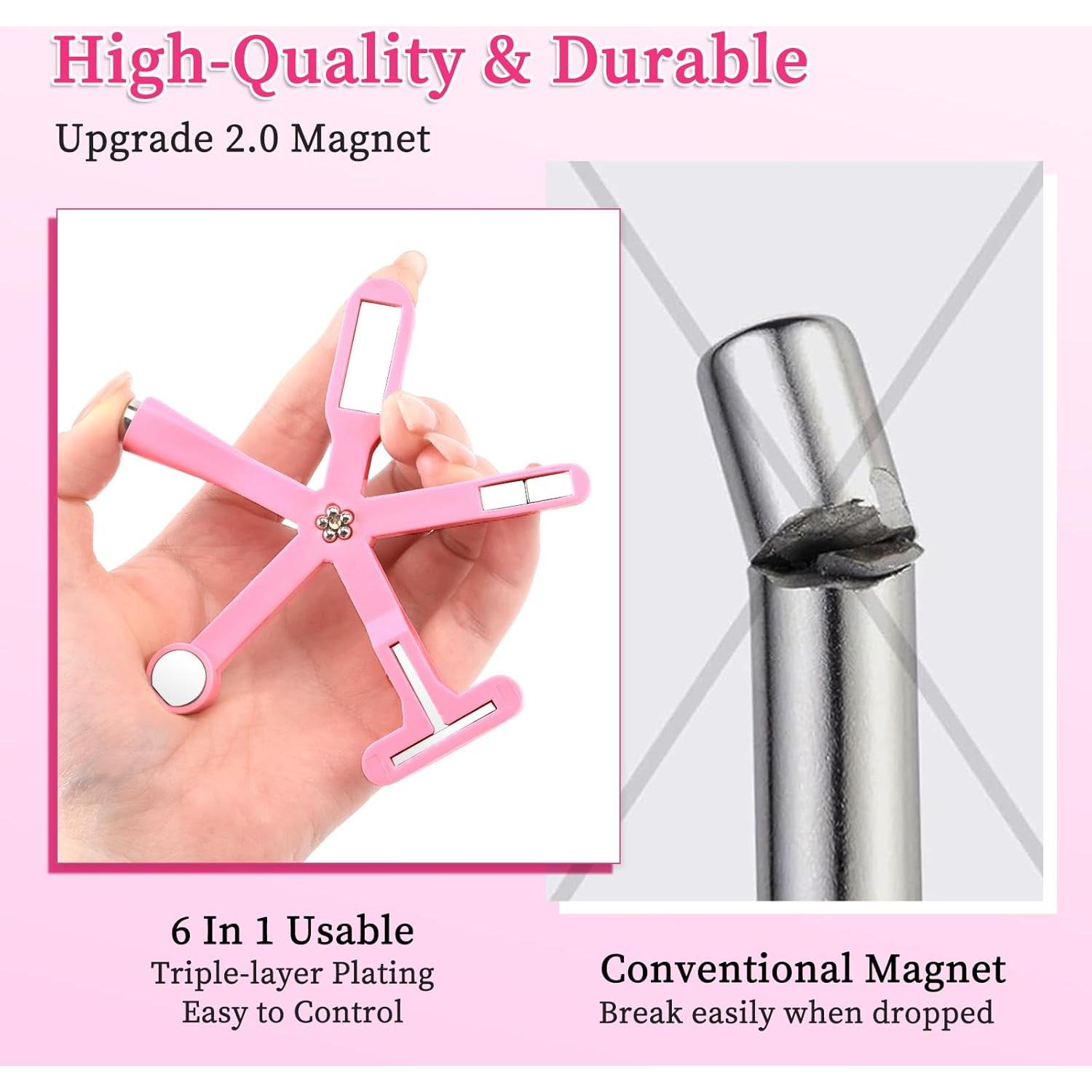 Imán de Uñas Multifuncional BQAN Rosa 6 en 1 para Esmalte de Gel