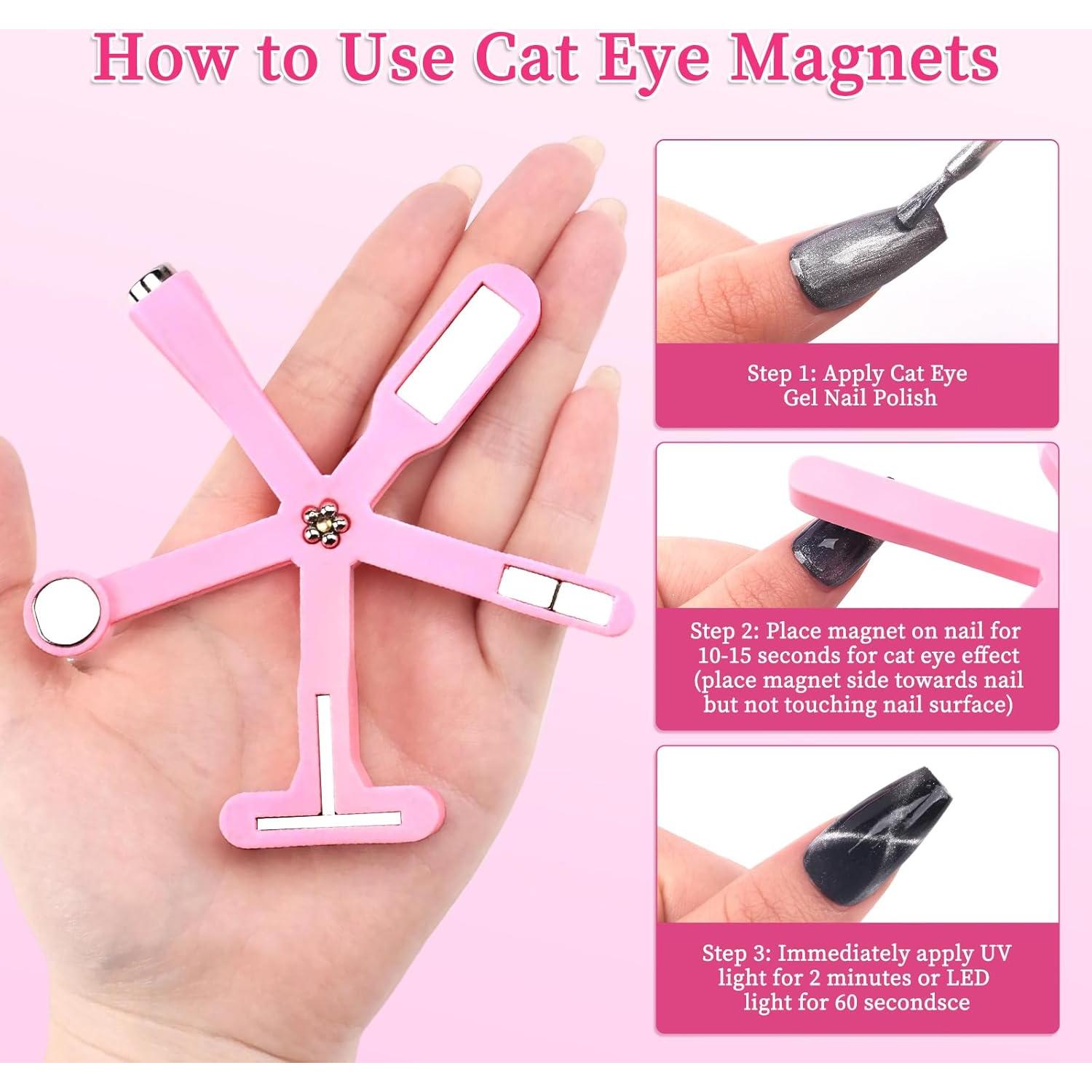 Imán de Uñas Multifuncional BQAN Rosa 6 en 1 para Esmalte de Gel