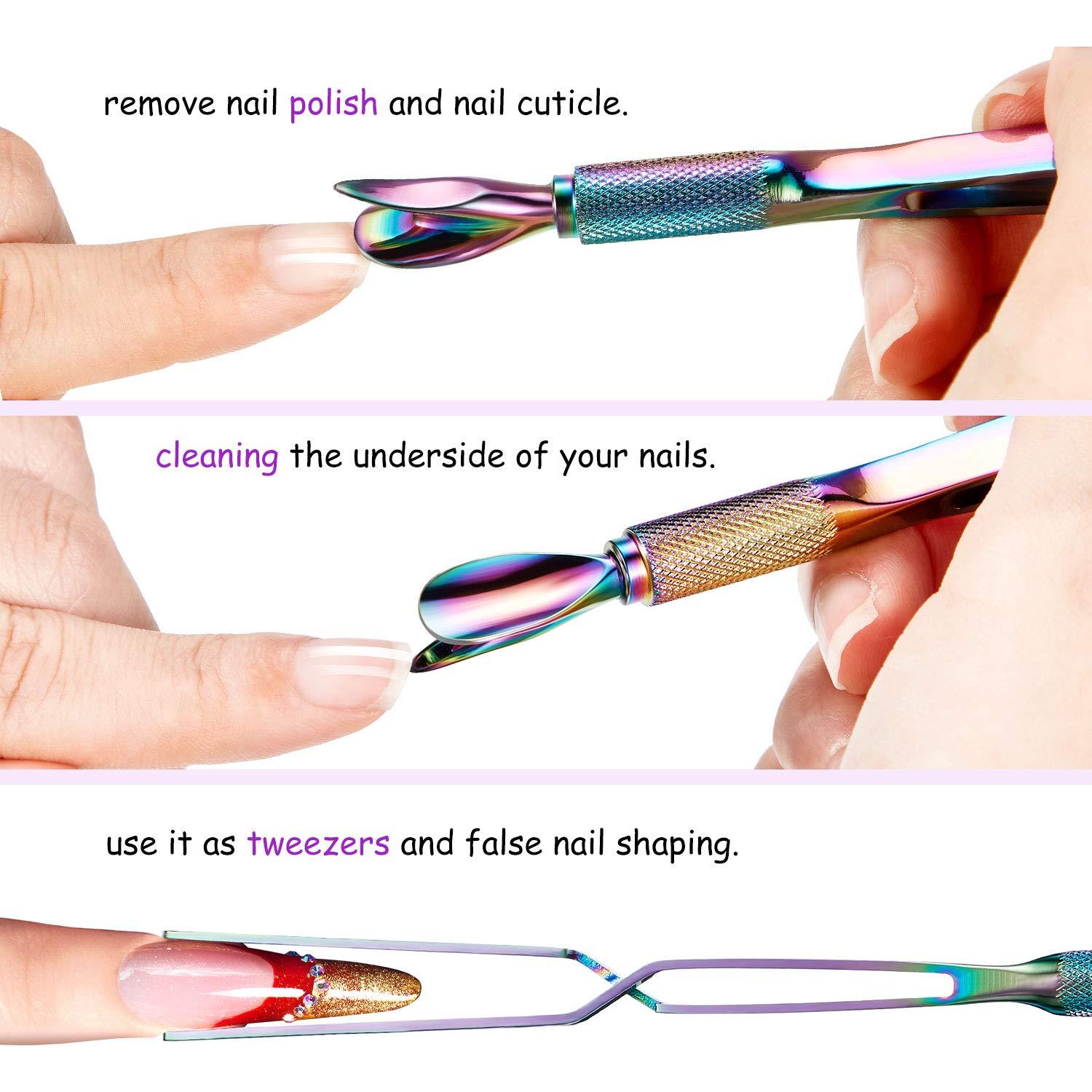 Herramienta de Pinzado de Uñas Blulu 2 Piezas Acero Inoxidable