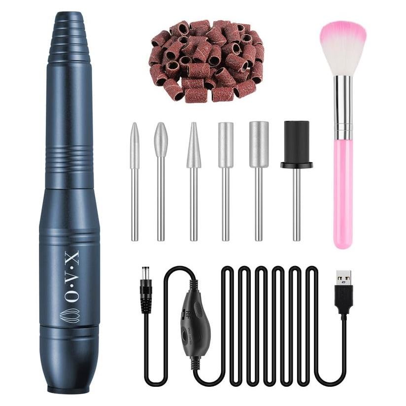 Taladro de Uñas Eléctrico OVX 20000RPM Portátil Gris