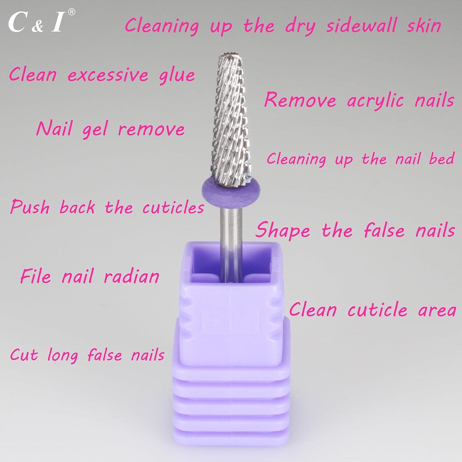 Broca de Uñas Profesional C&I E-File Cónico 2.35mm para Manicura