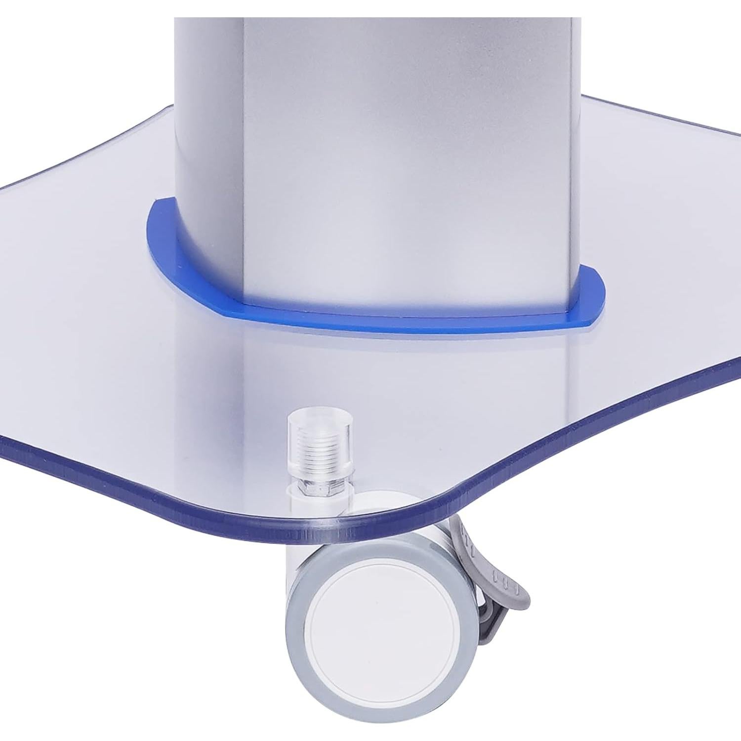 Carro de salón TFCFL acrílico azul 15kg 4 ruedas giratorias