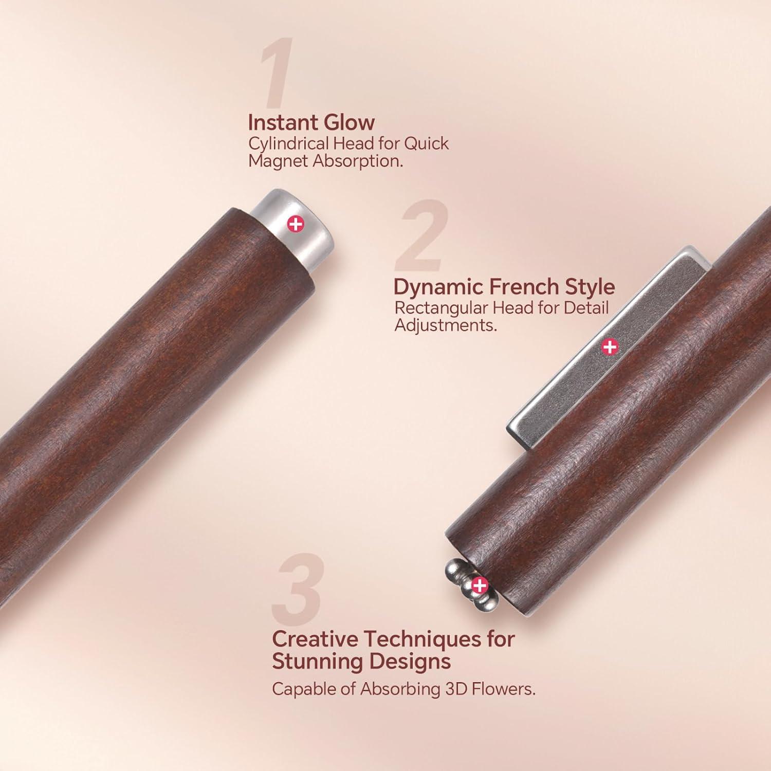 Imán de Ojo de Gato KADS 3-en-1 para Uñas - Mango de Madera