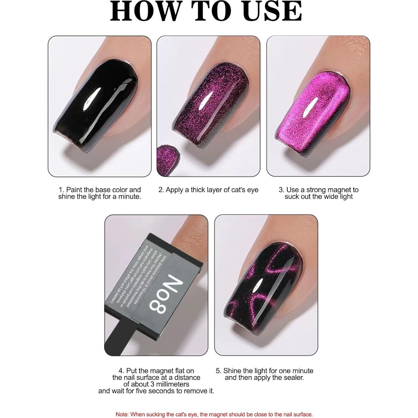 Varilla Magnética Ojo de Gato PLOSRES 5 en 1 Rosa