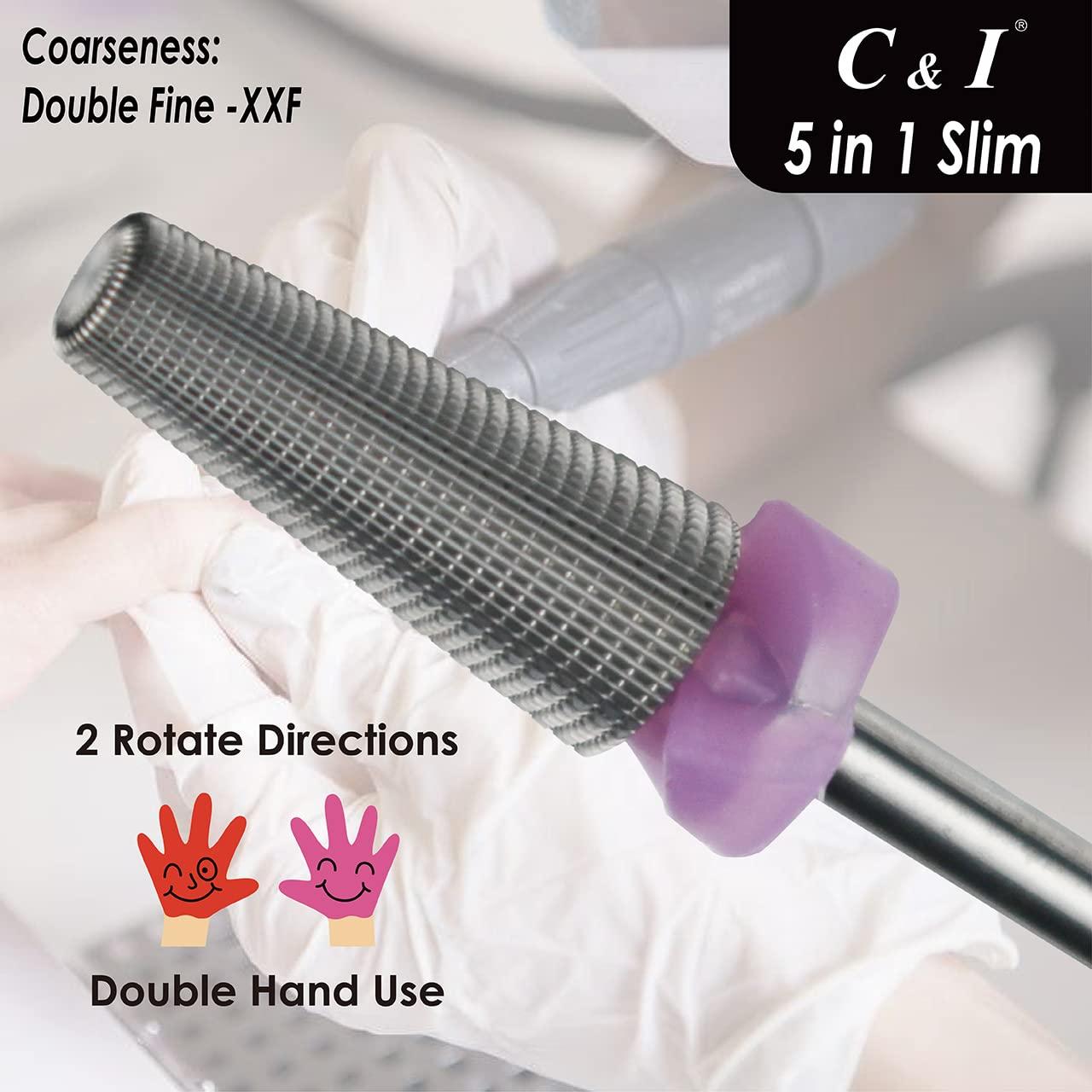 Broca de Uñas C & I 5 en 1 Slim Doble Fino -XXF Profesional