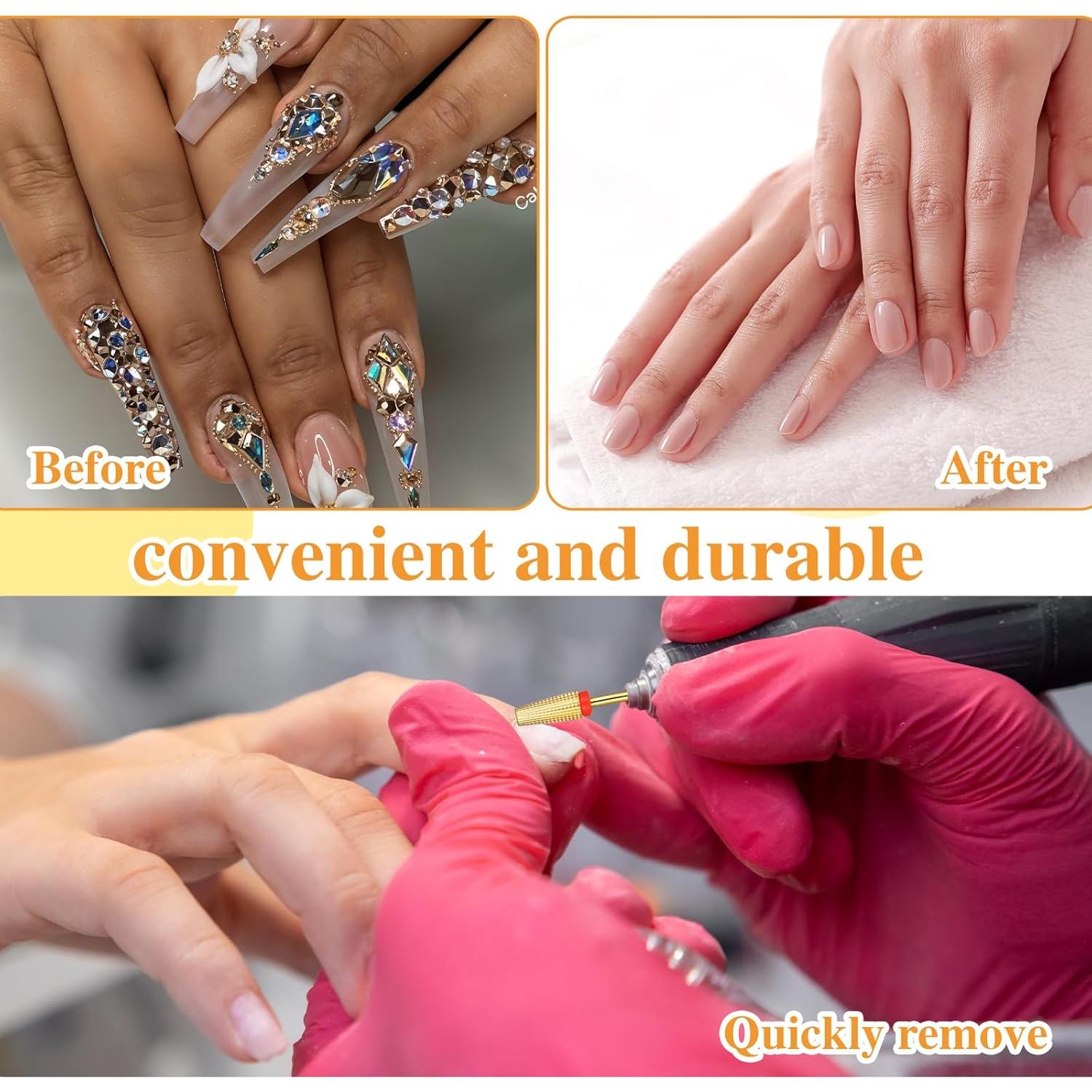 Juego de 3 Brocas de Carburo Hpmjz 5 en 1 para Uñas