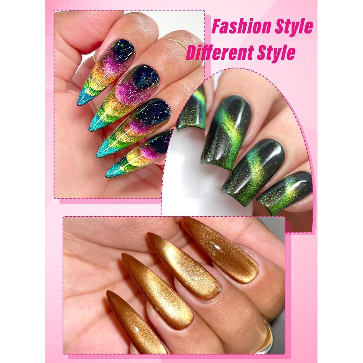 Herramienta Magnética para Uñas 5 en 1 EBANKU Rosa