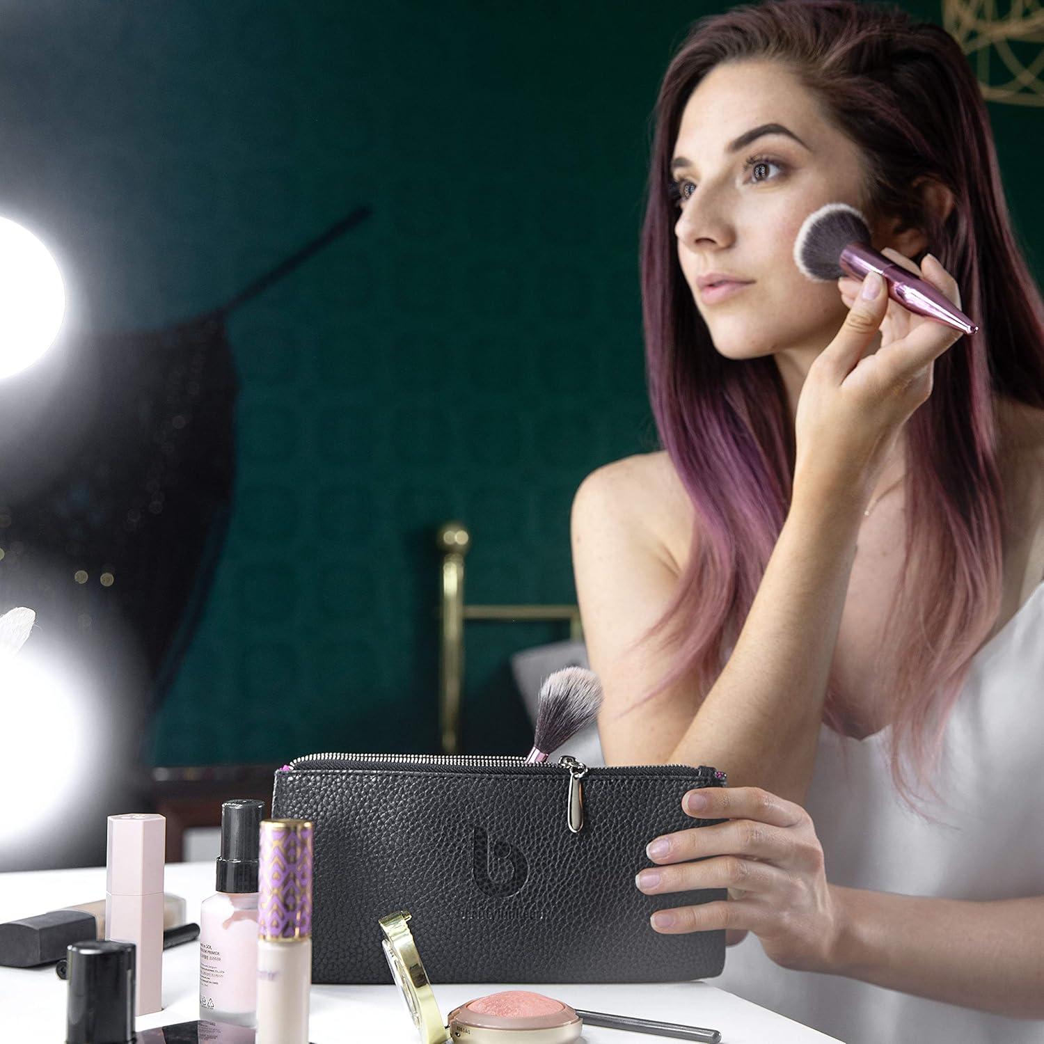 Estuche para Brochas de Maquillaje Beauty Junkees Negro 23.5x11.4 cm