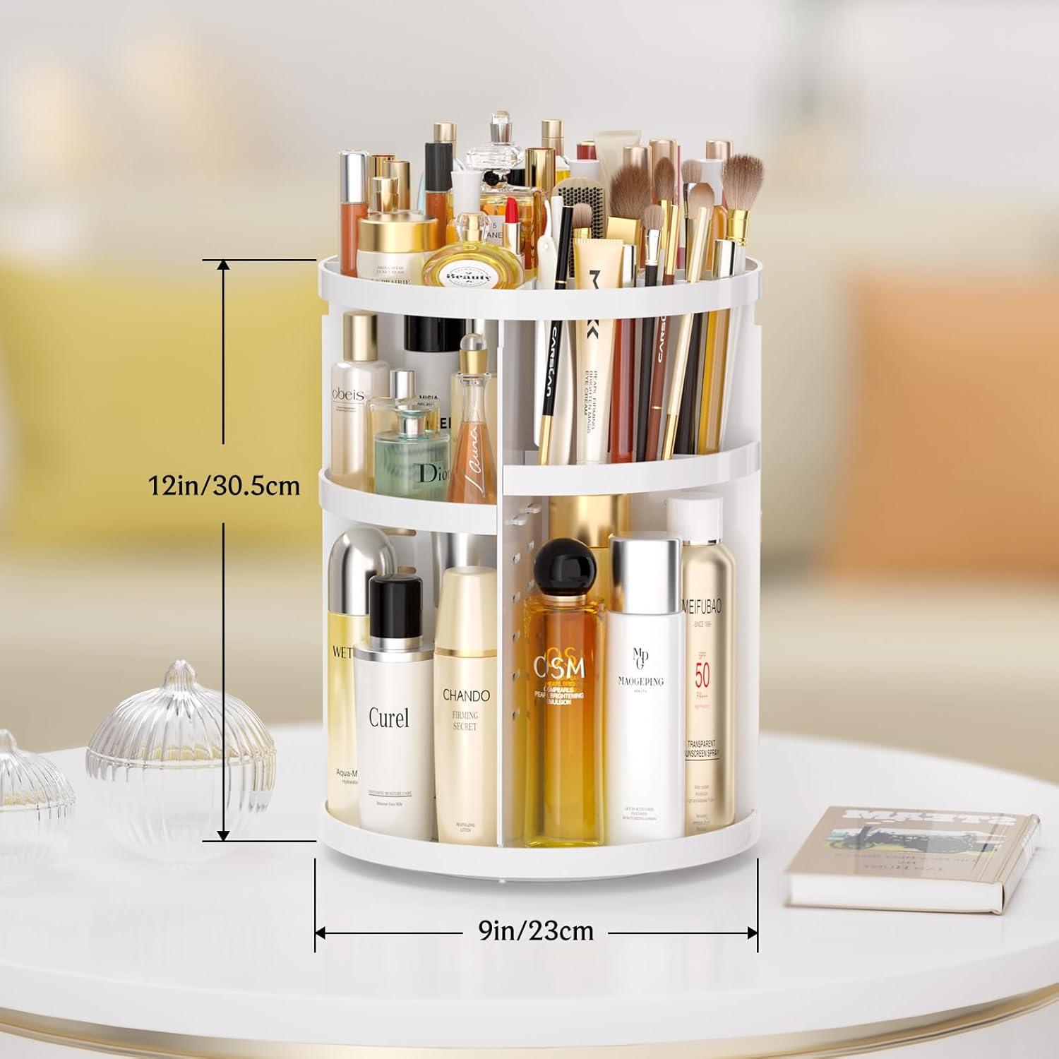 Organizador de Maquillaje 360 Hemtroy Blanco Ajustable