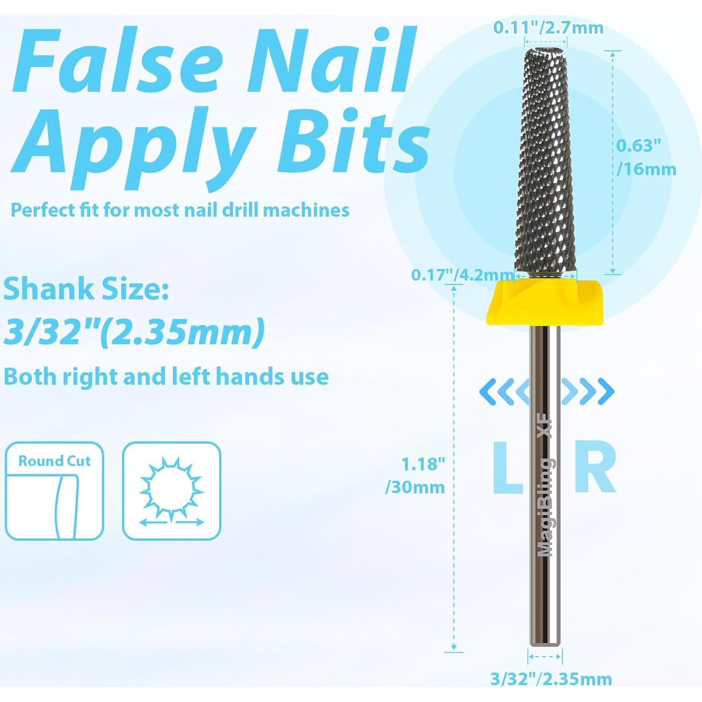 Broca de Taladro de Uñas RBS 16mm Carburo de Tungsteno