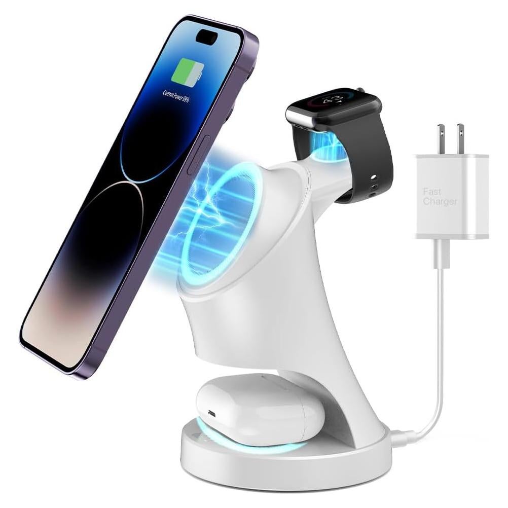 Estación de Carga 3 en 1 XYH Cargador Rápido MagSafe 15W