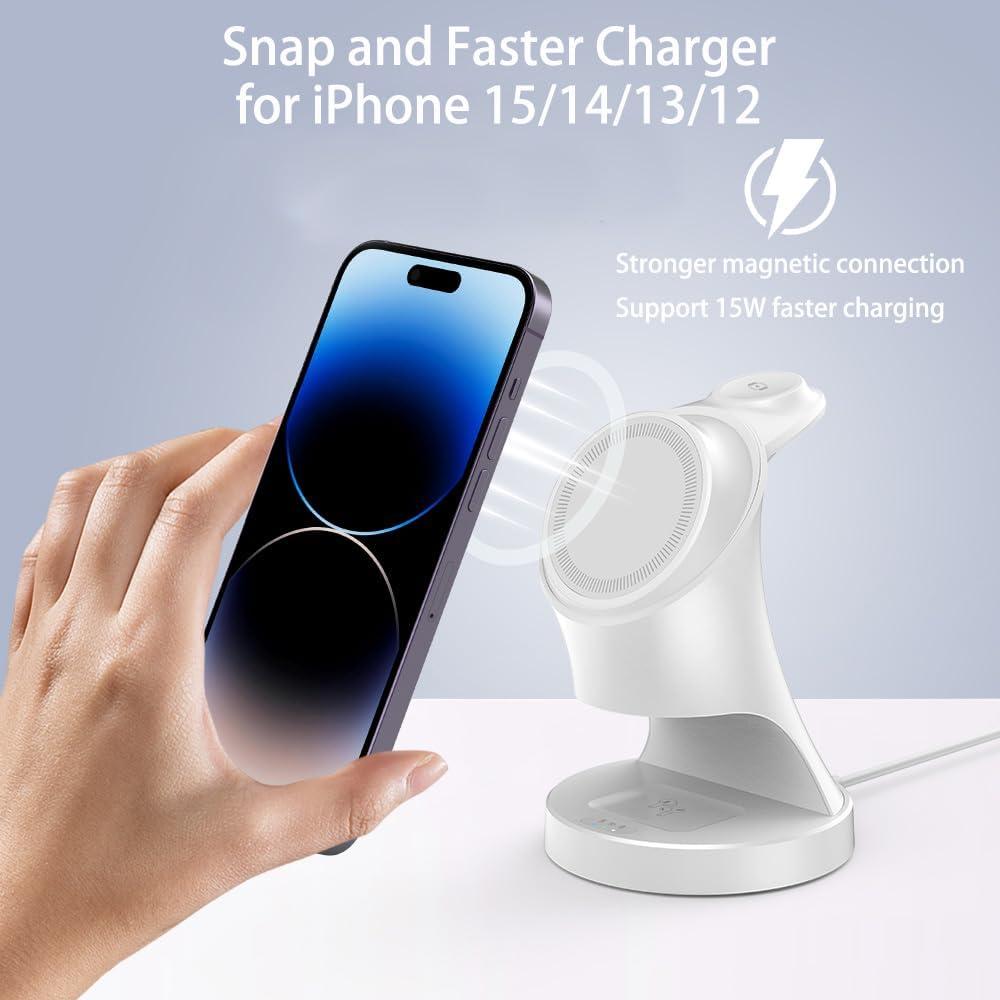 Estación de Carga 3 en 1 XYH Cargador Rápido MagSafe 15W