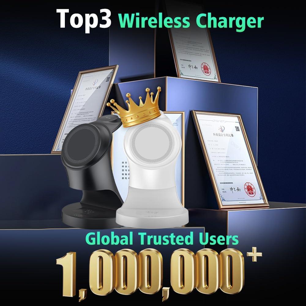 Estación de Carga 3 en 1 XYH Cargador Rápido MagSafe 15W