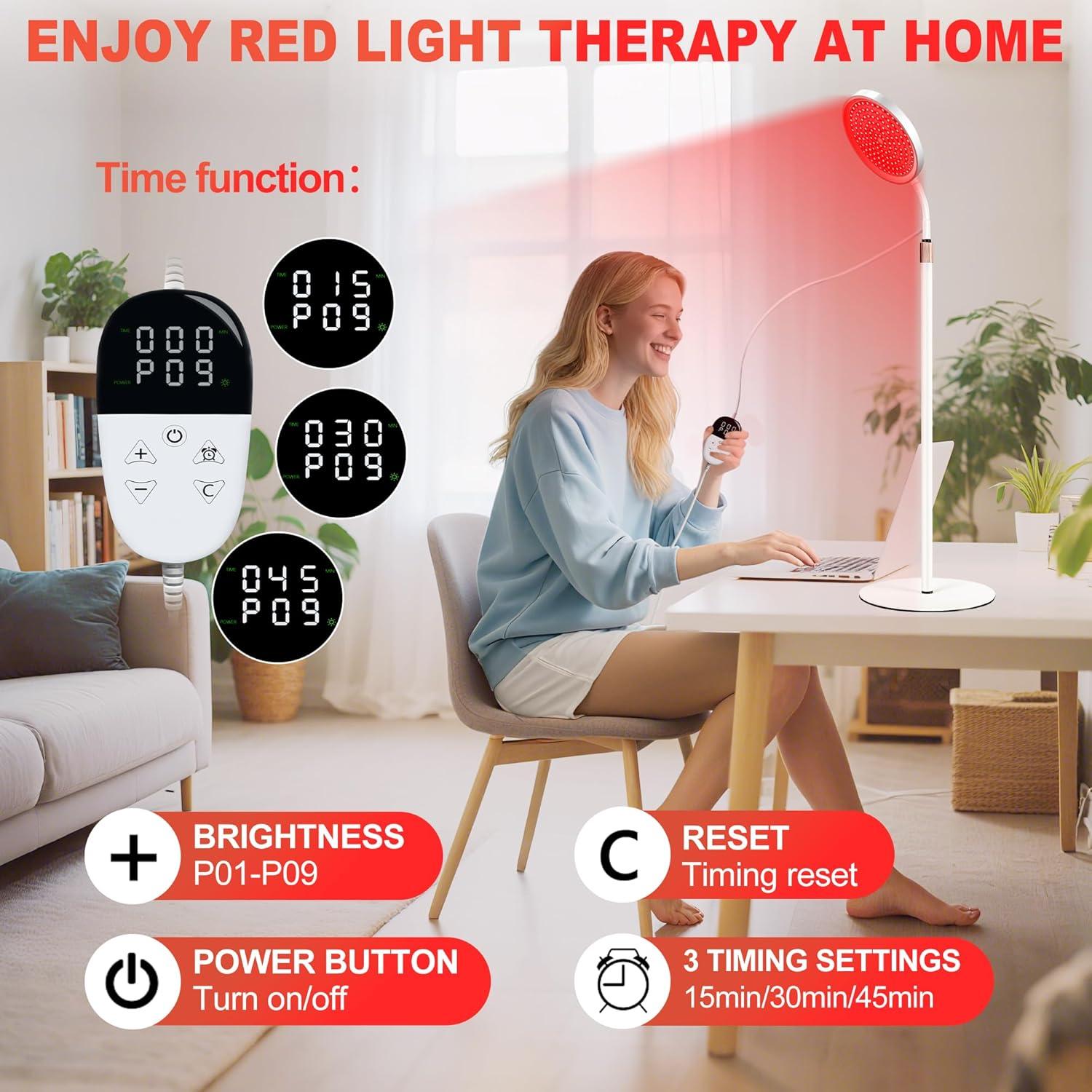 Lámpara de Terapia de Luz Roja LanSuper 140 Perlas 660nm 850nm