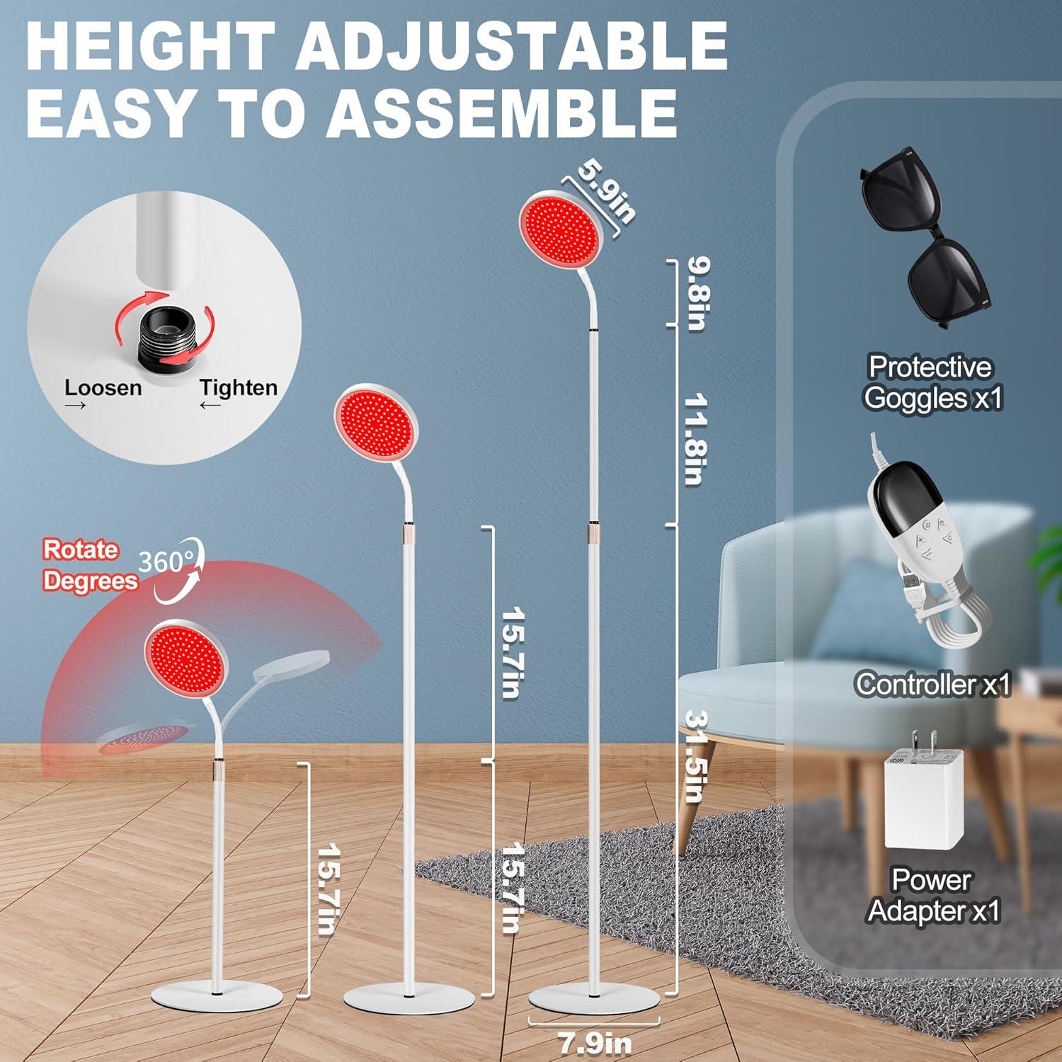 Lámpara de Terapia de Luz Roja LanSuper 140 Perlas 660nm 850nm