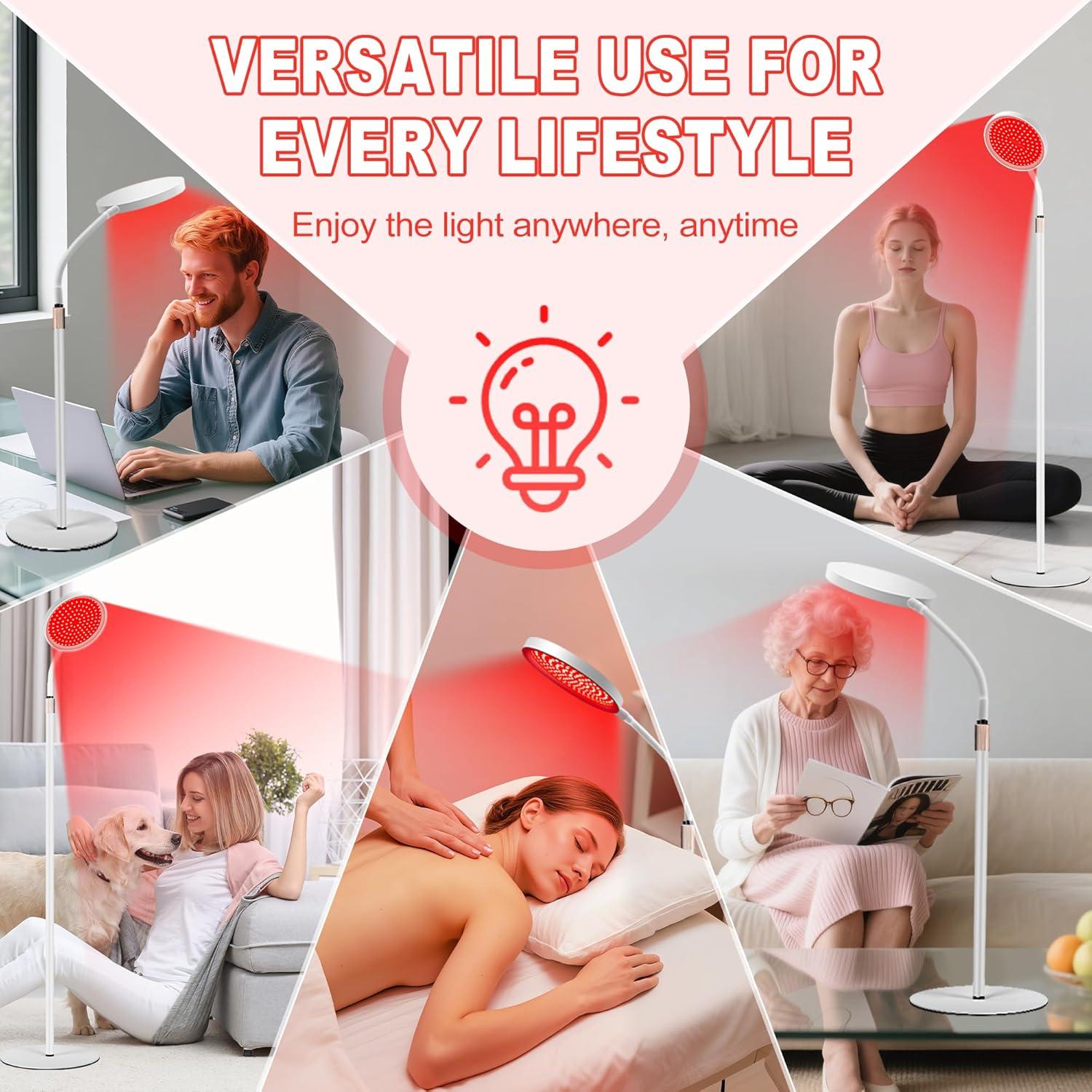 Lámpara de Terapia de Luz Roja LanSuper 140 Perlas 660nm 850nm