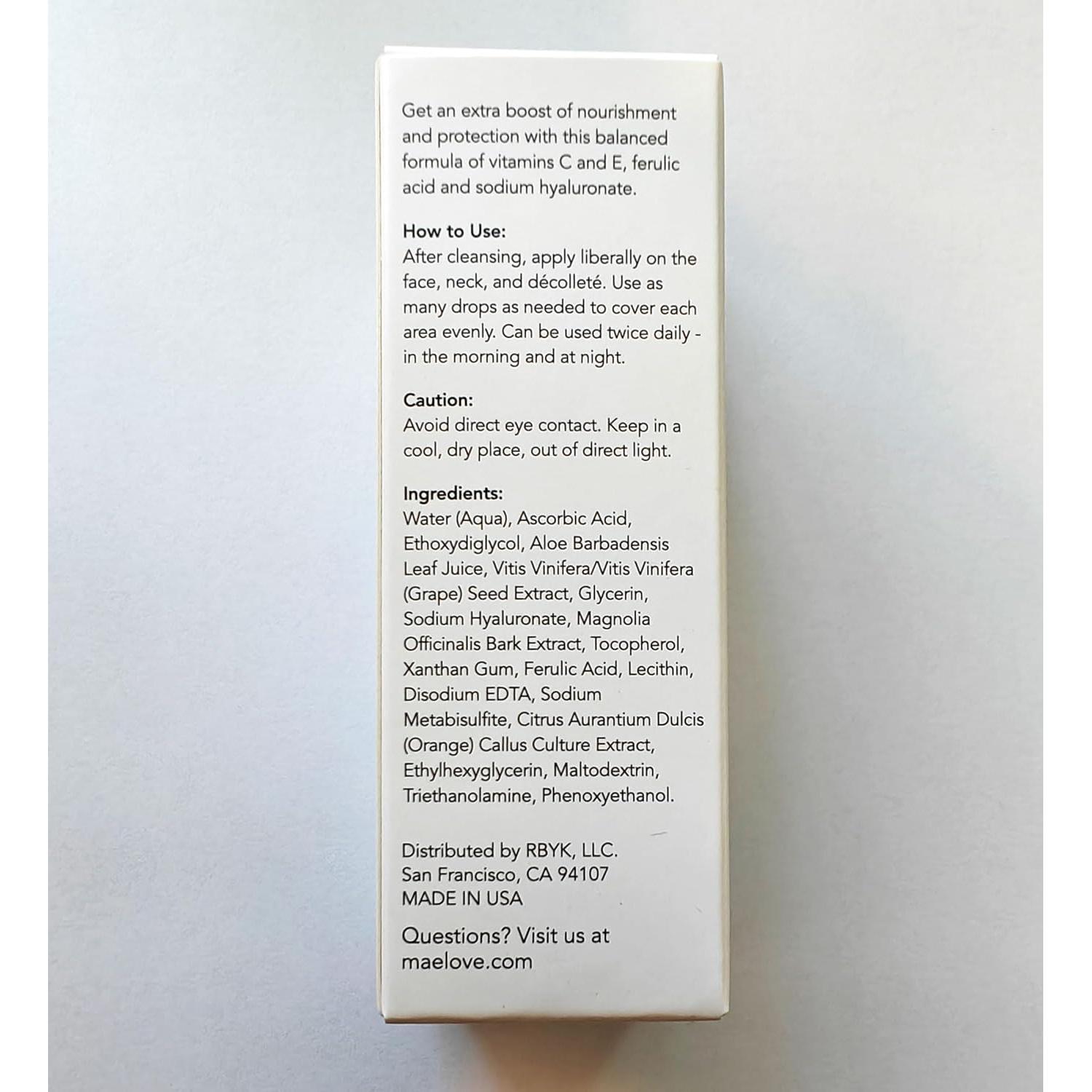 Suero Facial Hidratante MAELOVE Glow Maker 29.57 ml