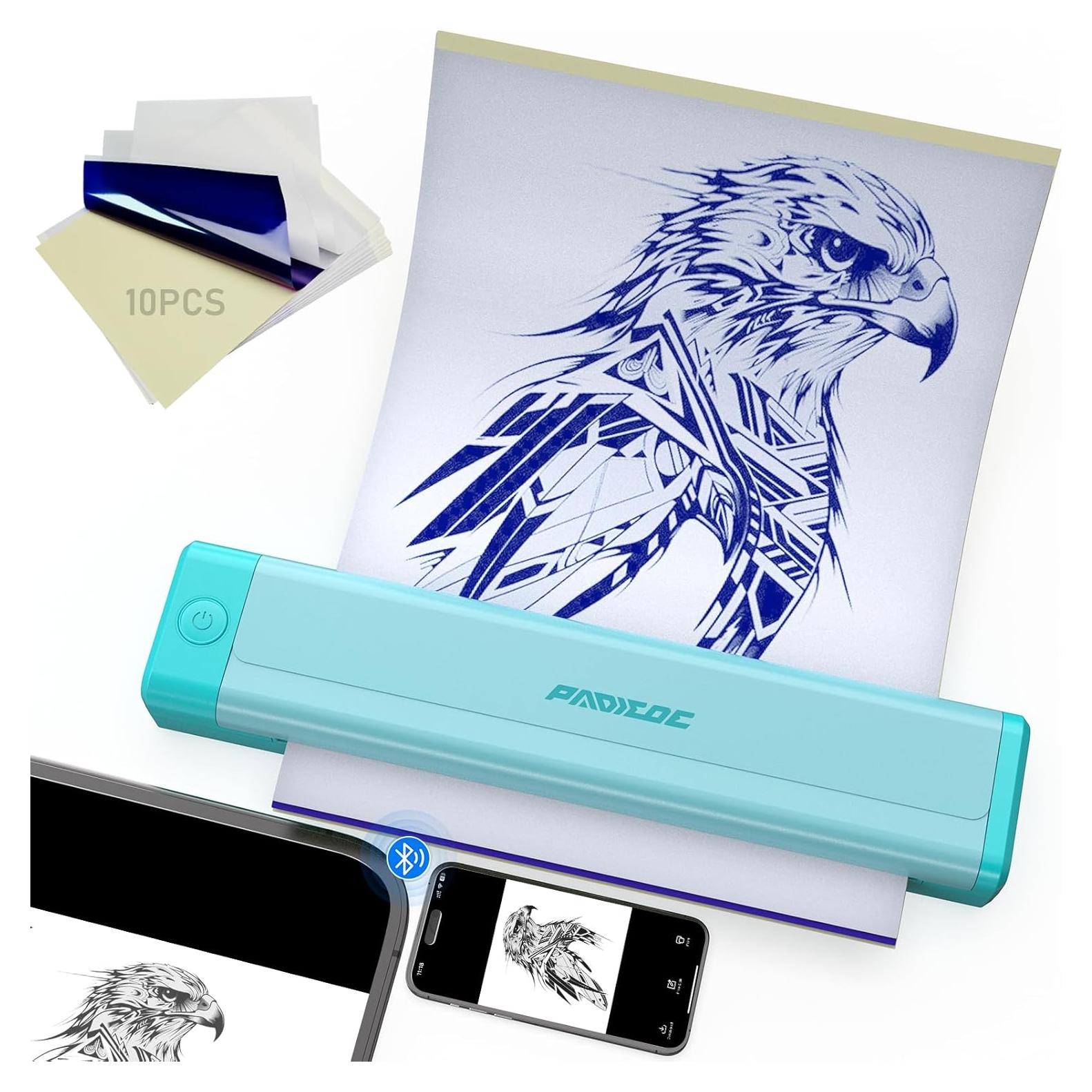 Impresora Térmica Inalámbrica de Tatuajes Padieoe 2000mAh