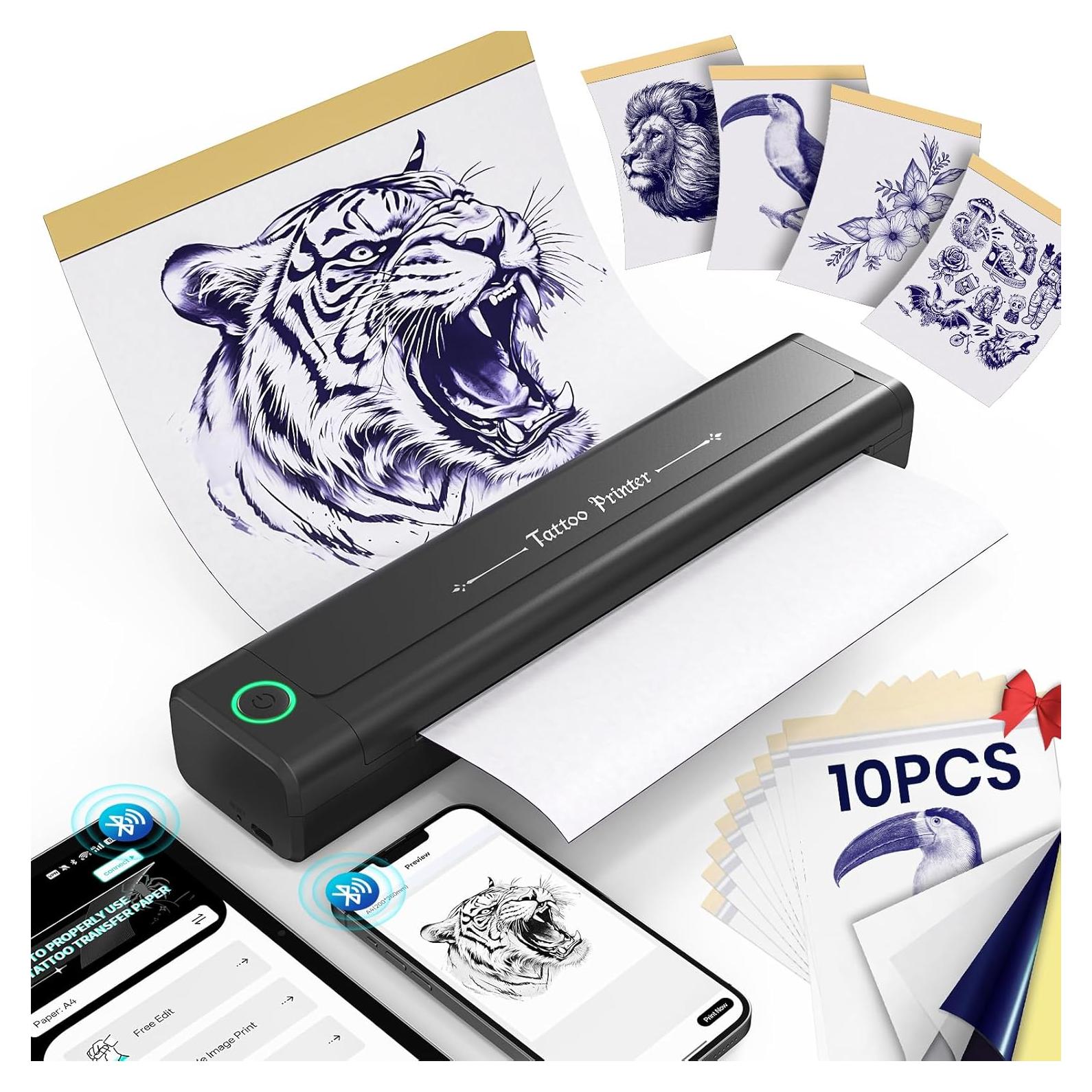 Impresora de Plantillas de Tatuaje Inalámbrica Bestecct 2025