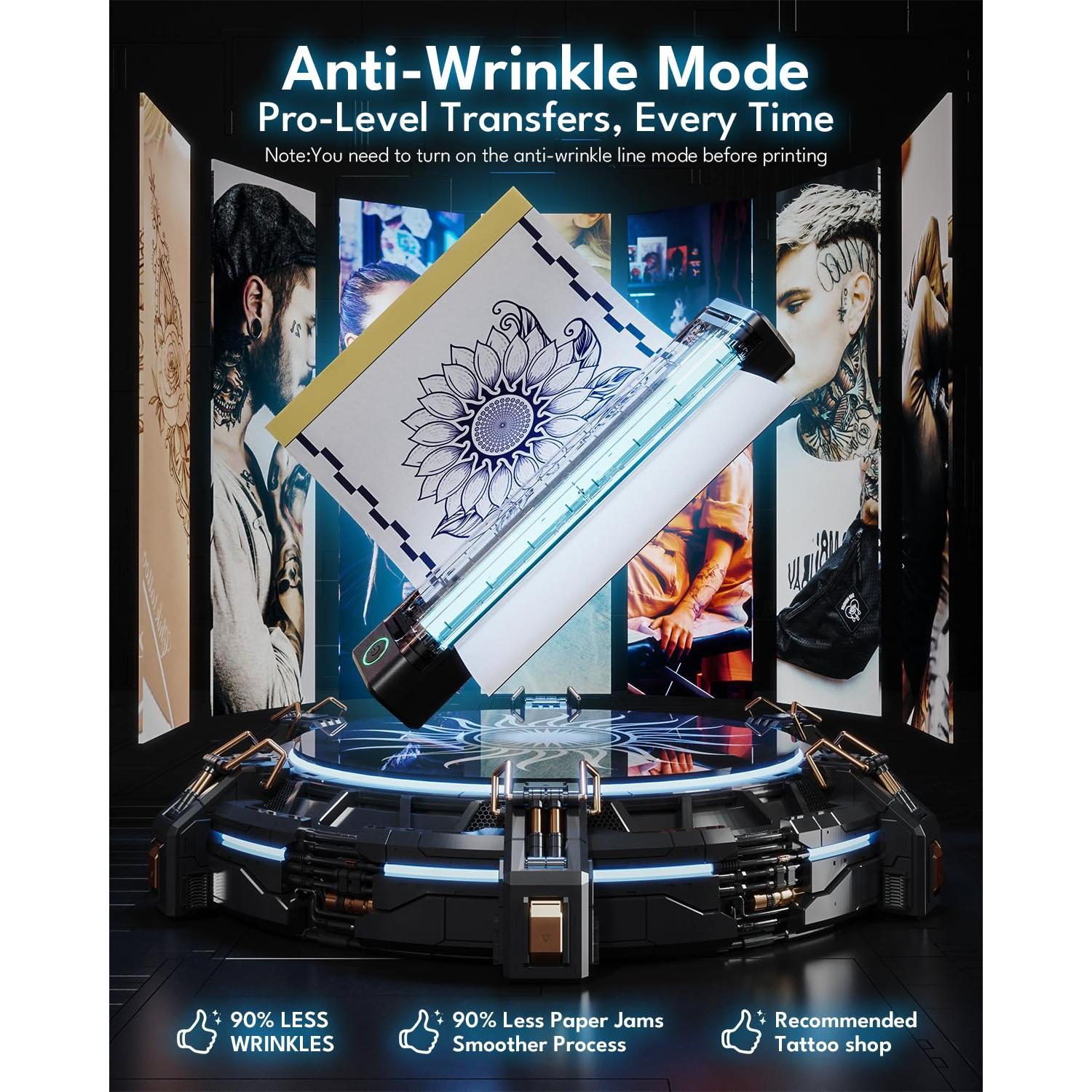 Impresora de Plantillas de Tatuaje Inalámbrica Bestecct 2025