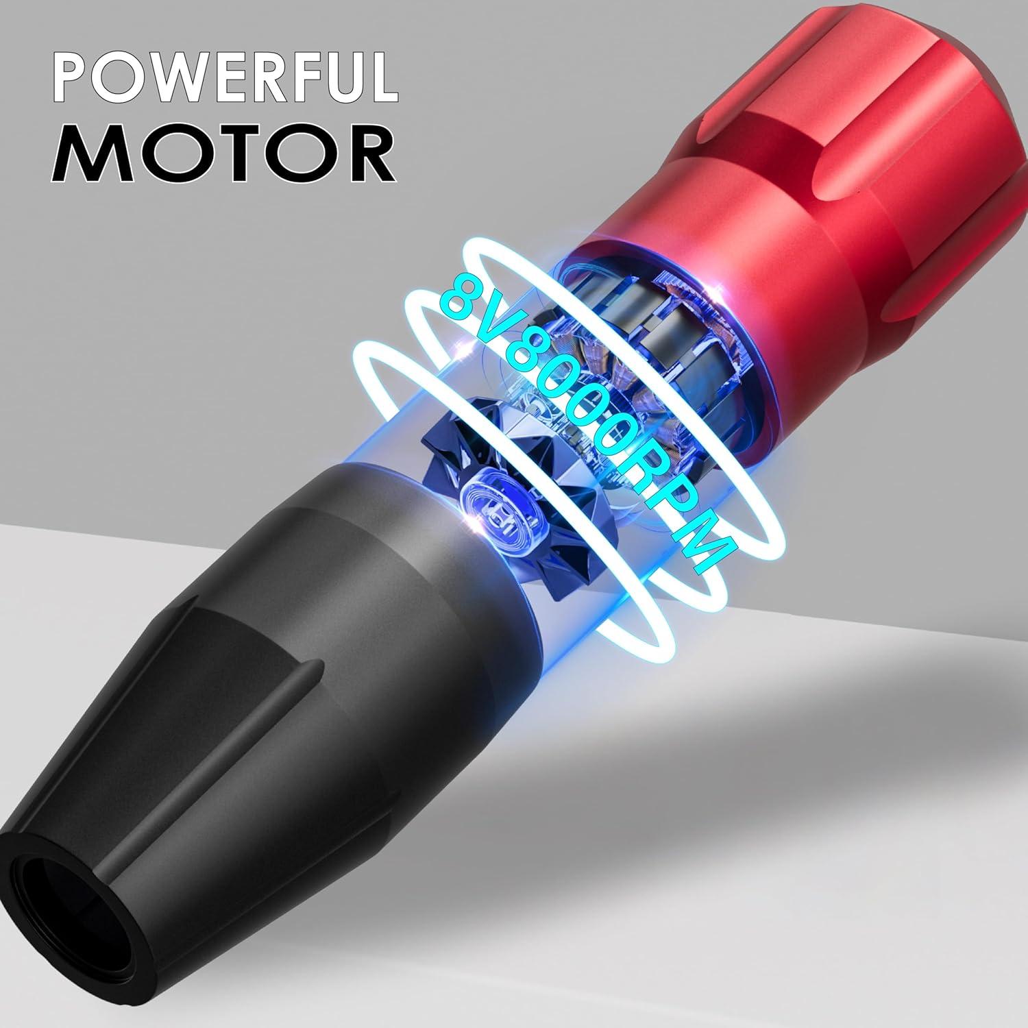 Kit de Tatuaje Inalámbrico Neebol - Completo con 2 Baterías y 20 Agujas