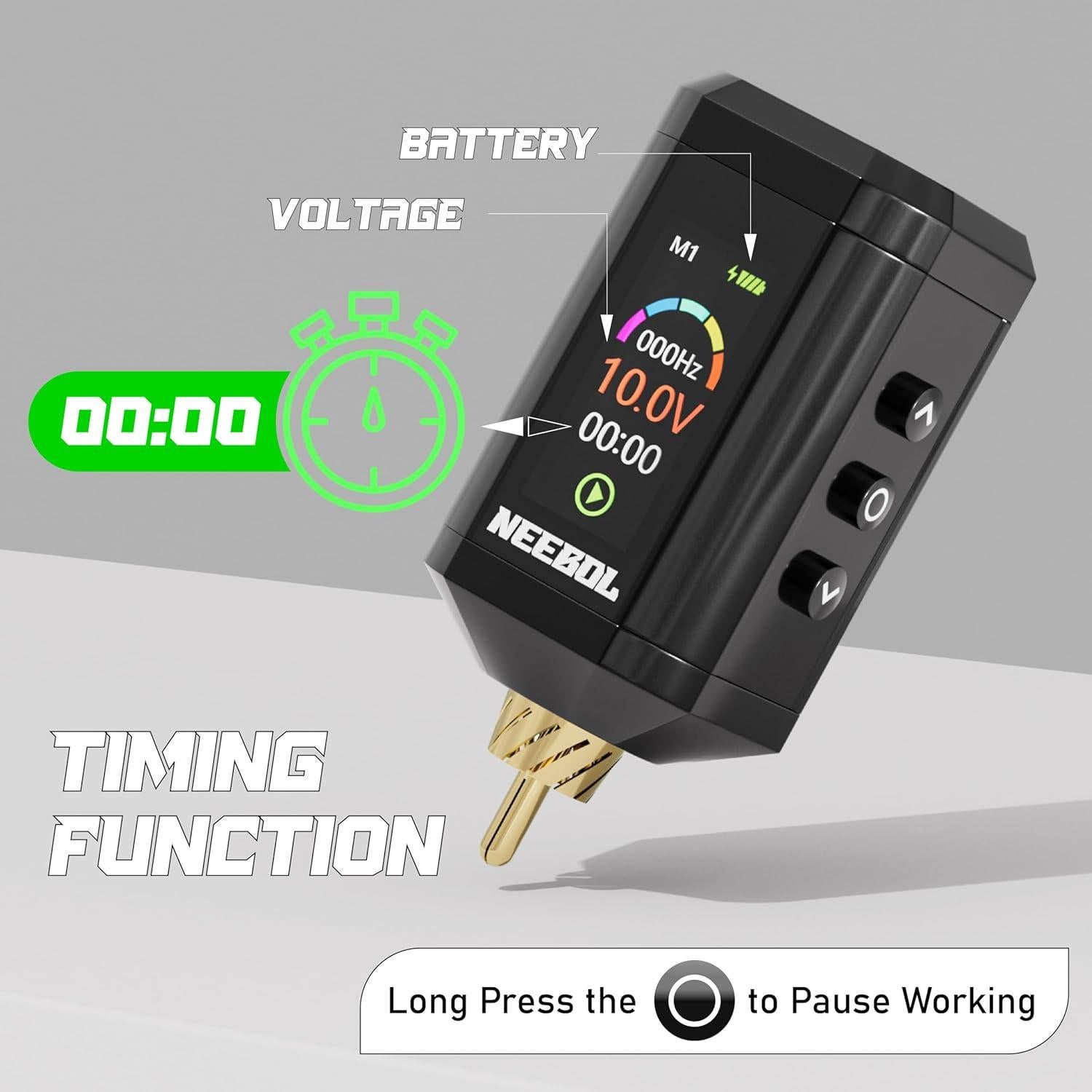 Kit de Tatuaje Inalámbrico Neebol - Completo con 2 Baterías y 20 Agujas