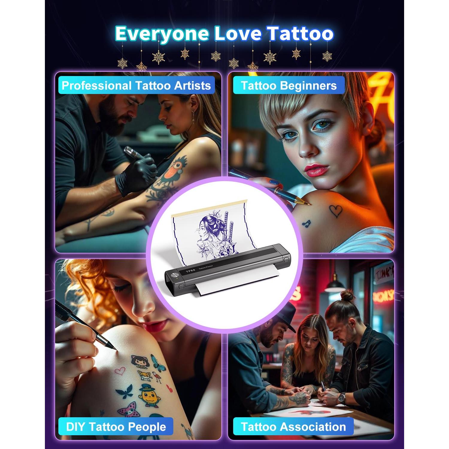 Impresora de Tatuaje Inalámbrica LabelCreate TP88, Gris