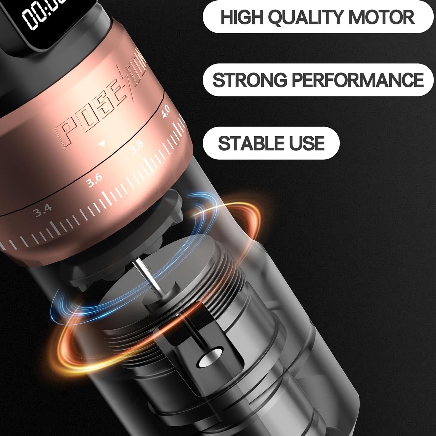 Kit de Tatuaje Inalámbrico Poseidon con 2 Baterías 2300mAh