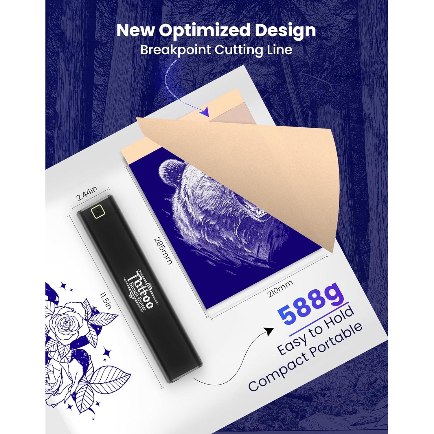 Impresora de Plantillas de Tatuaje Vretti P84 Inalámbrica