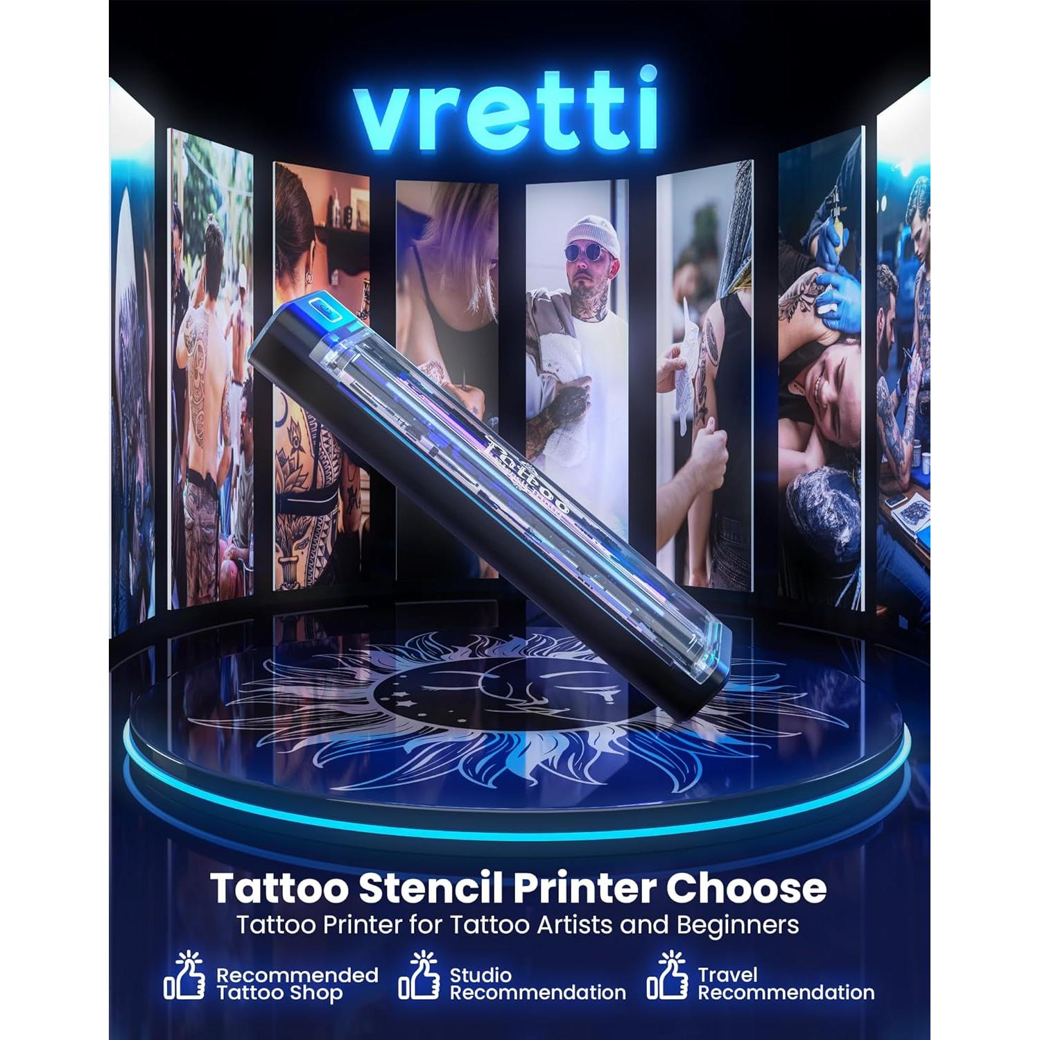 Impresora de Plantillas de Tatuaje Vretti P84 Inalámbrica