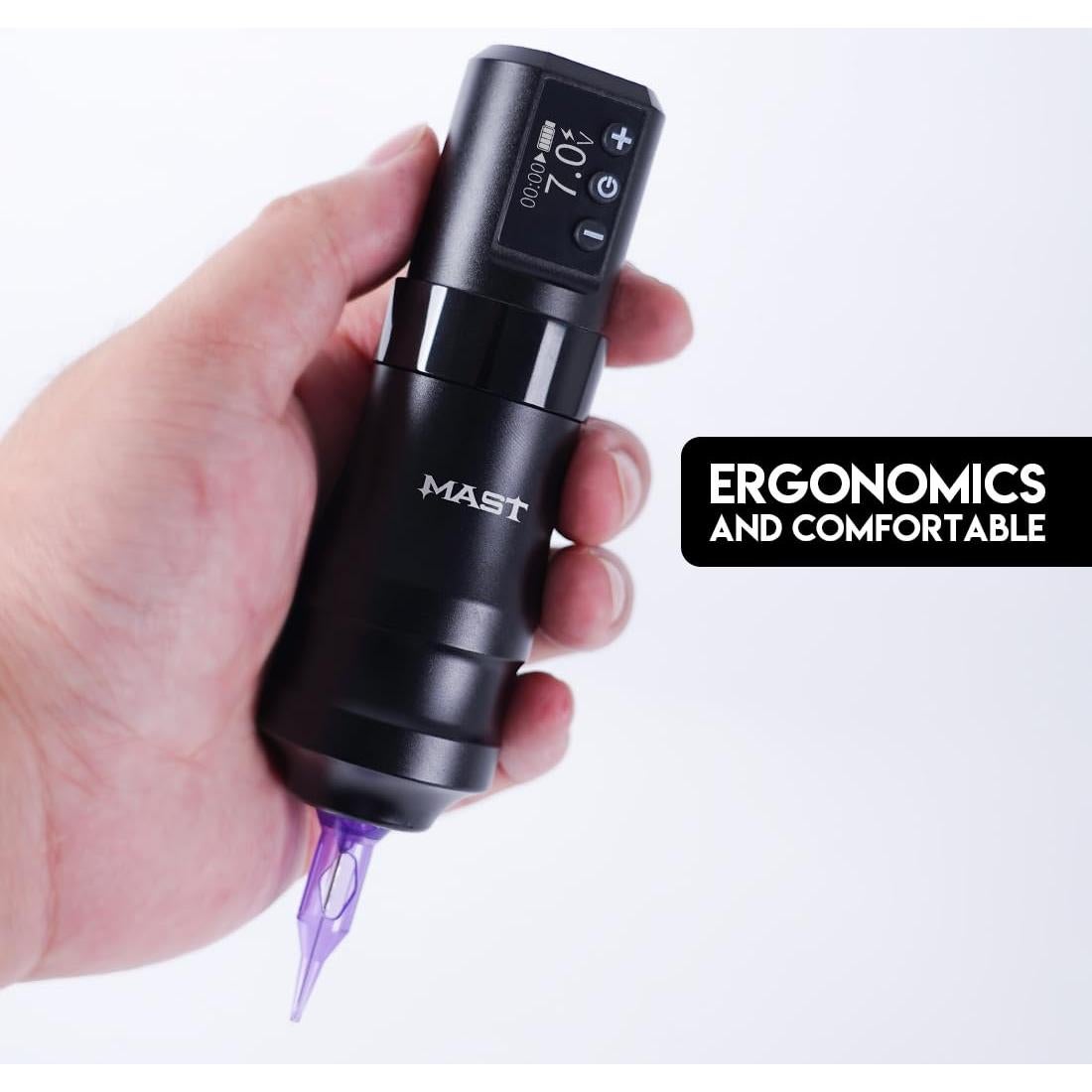 Kit de Tatuaje Mini Mast - Máquina Inalámbrica con 2 Baterías