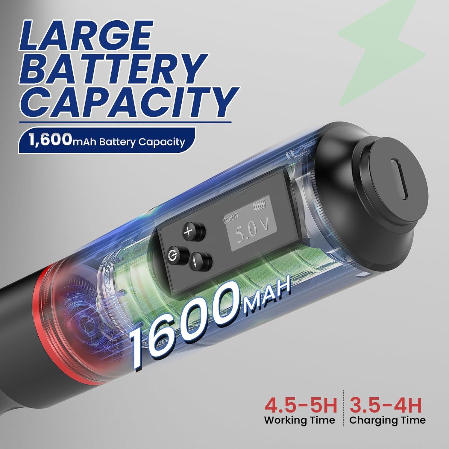 Kit de Tatuaje Inalámbrico Wormhole con Pantalla LED y Batería 1600mAh