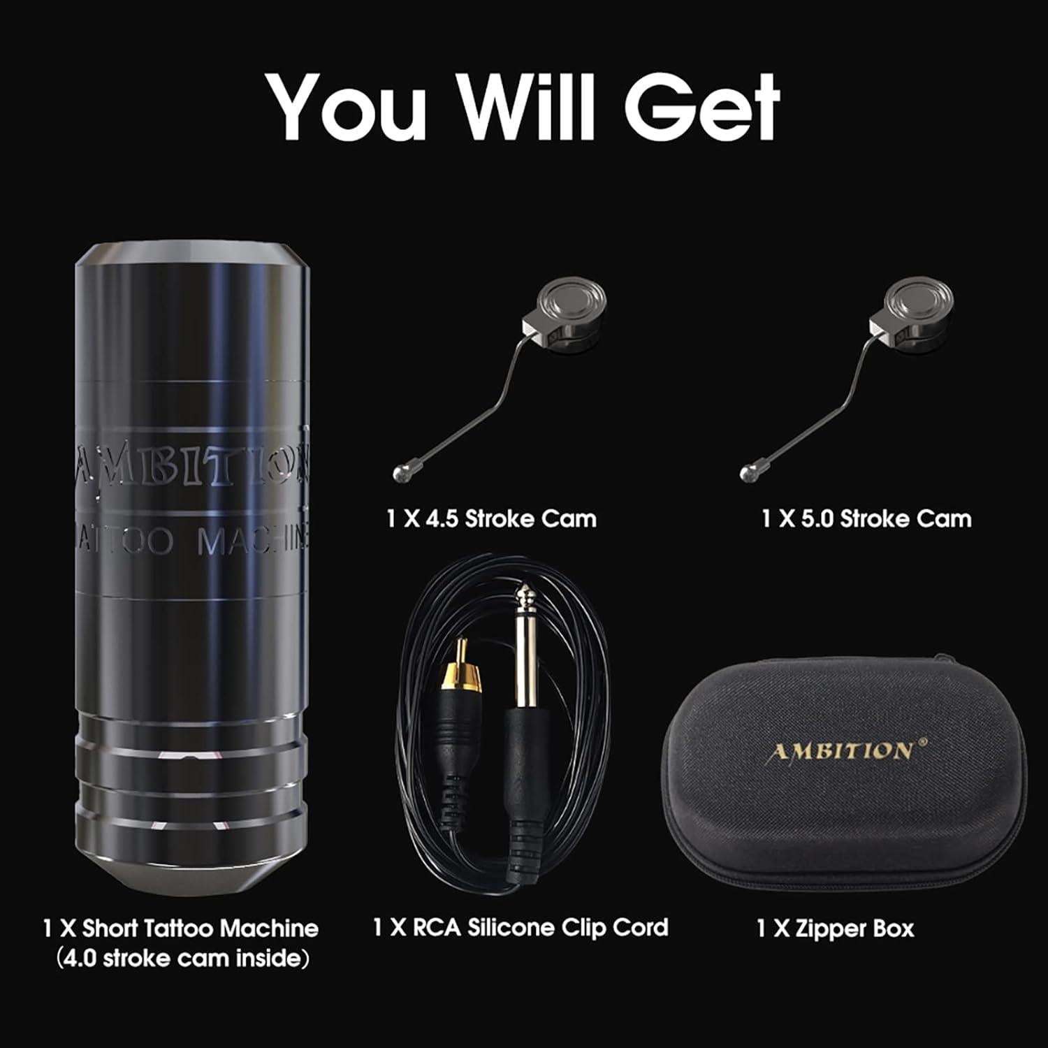 Máquina de Tatuaje Ambition Torped 32mm Rotativa Sin Escobillas