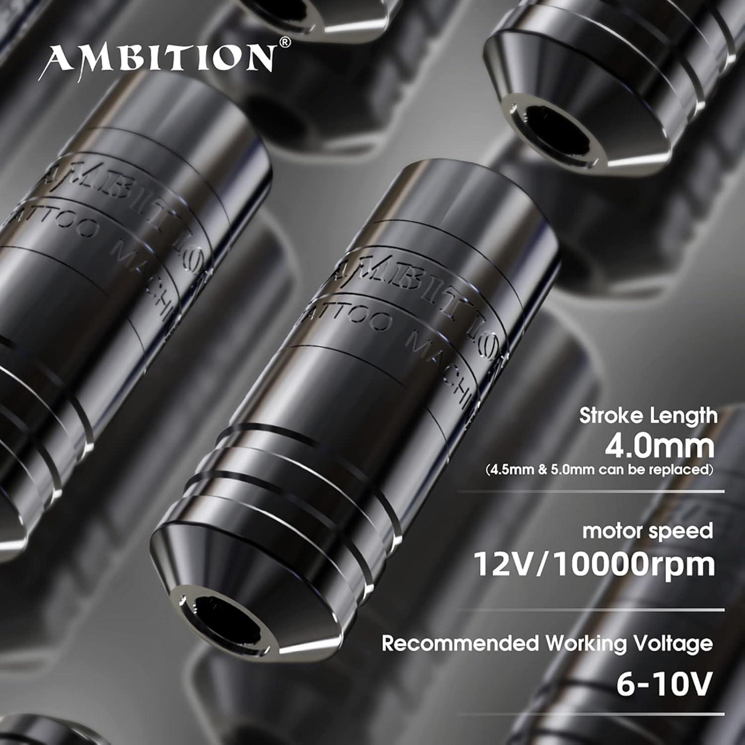 Máquina de Tatuaje Ambition Torped 32mm Rotativa Sin Escobillas