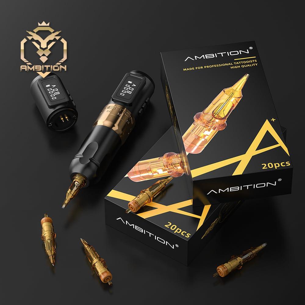 Kit de Tatuaje Inalámbrico Ambition Mars-U 1800mAh con Agujas