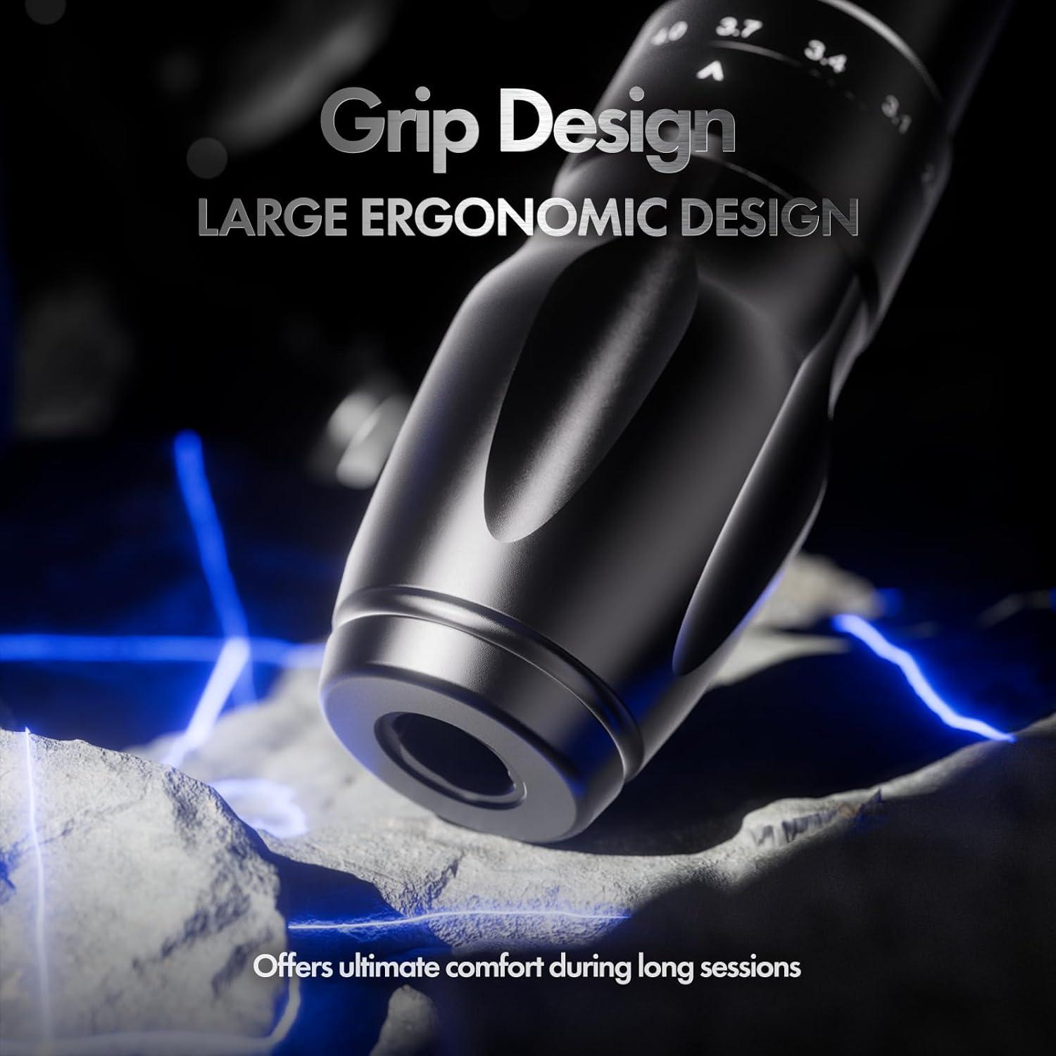 Máquina de Tatuaje Inalámbrica INKin Negra 1600mAh 7 Longitudes