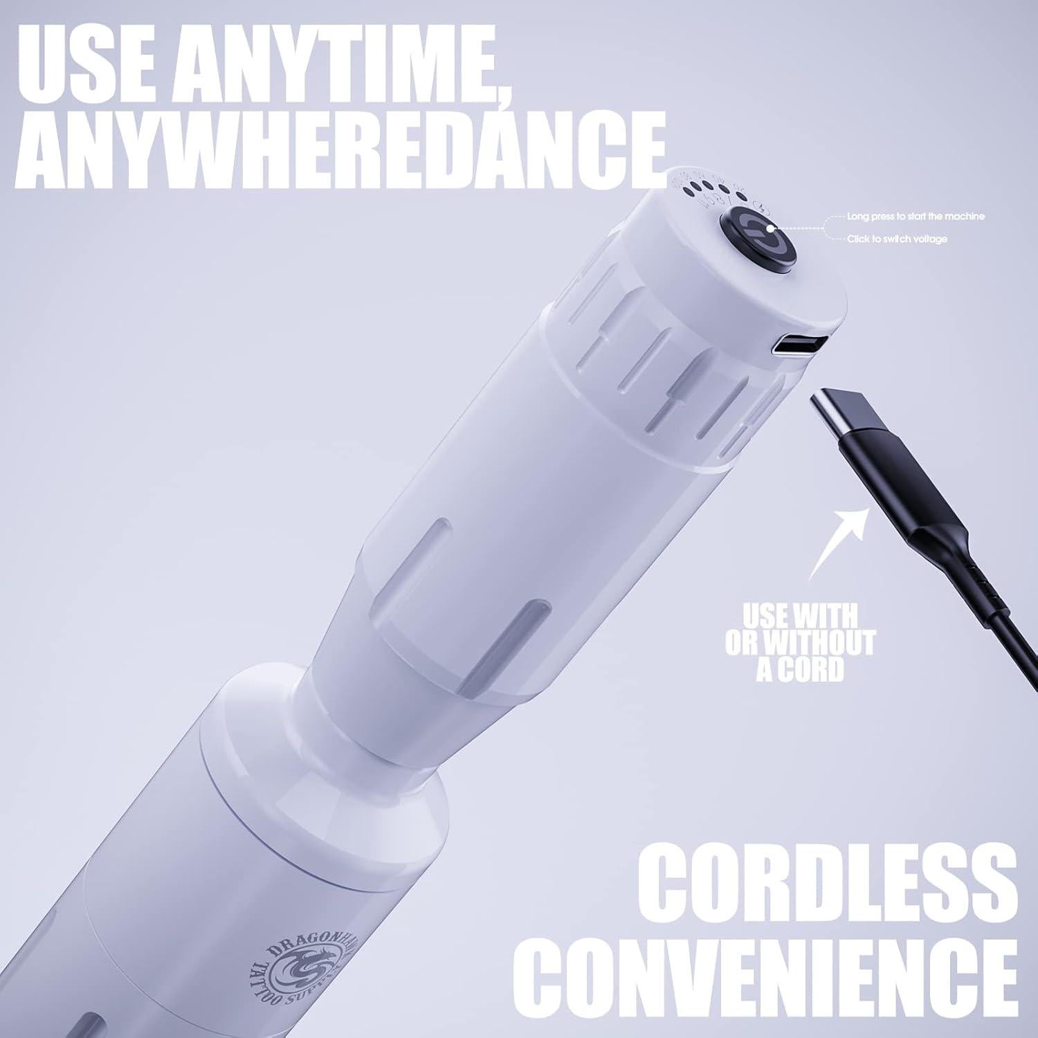 Kit de Tatuaje Dragonhawk S1 Inalámbrico con Agujas y Tintas