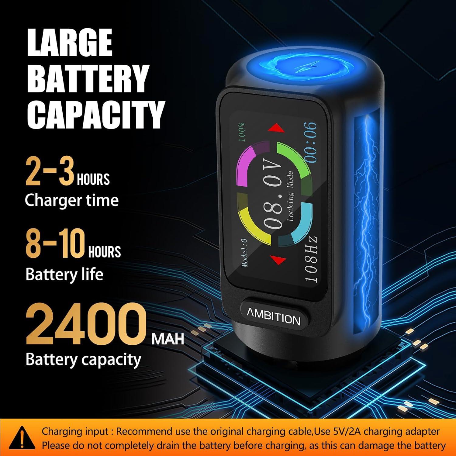 Máquina de Tatuaje Inalámbrica Ambition Seher 2400mAh 6 Golpes