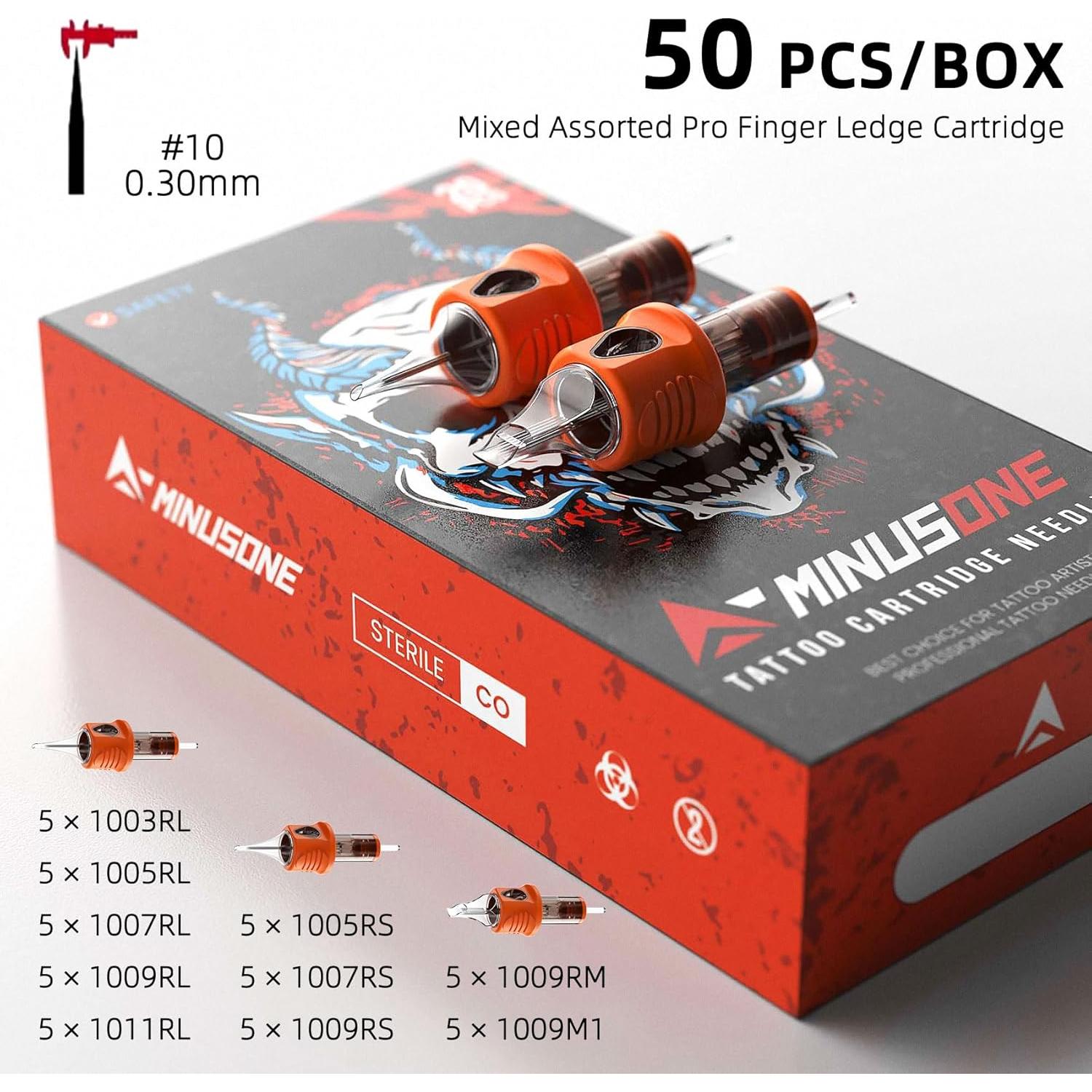 Cartuchos de Agujas de Tatuaje A-minusone 50 Pcs Variados