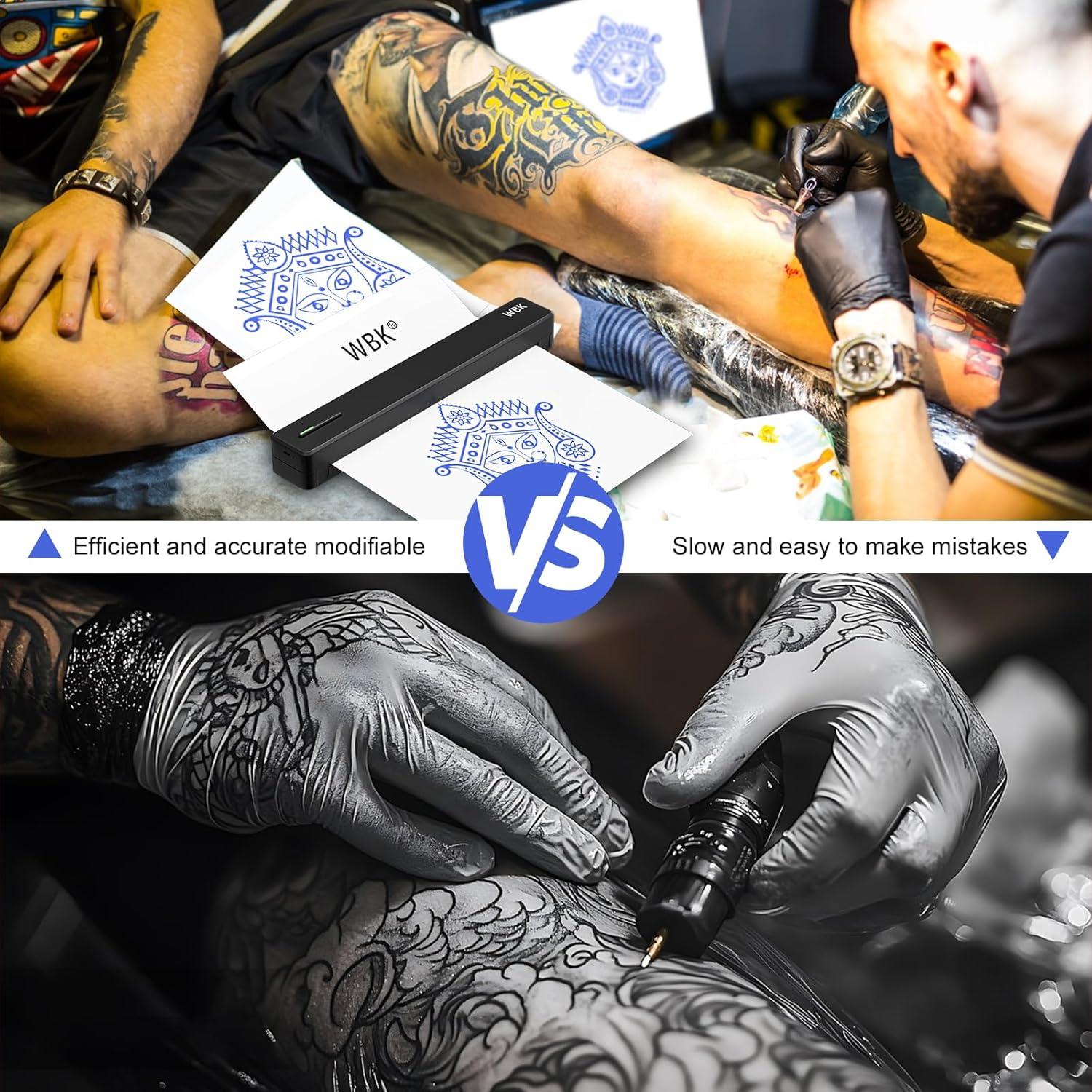 Impresora de Plantillas de Tatuajes Wbk C80PRO Inalámbrica 300 DPI