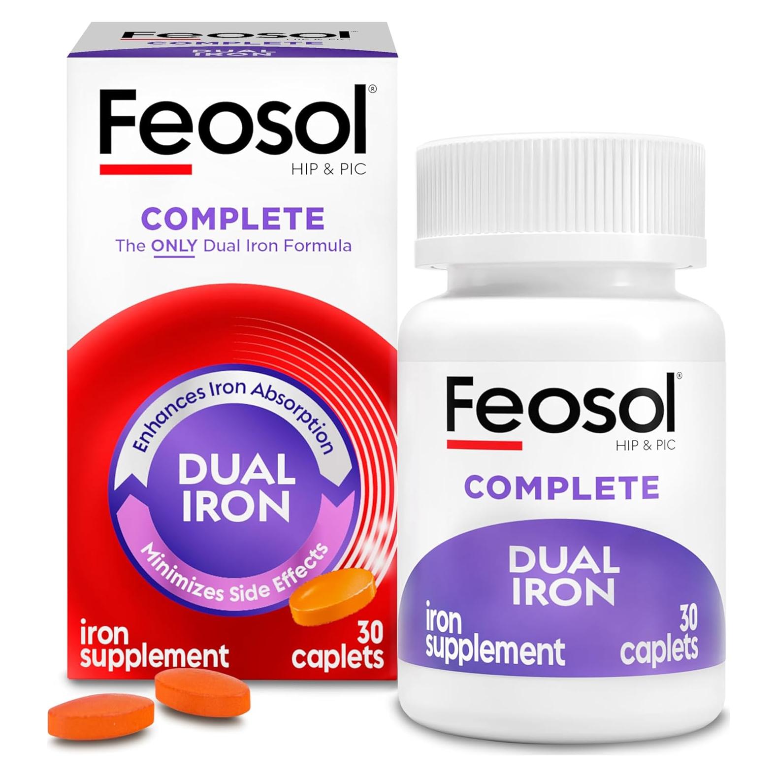 Suplemento de Hierro Feosol Complete 30 Tabletas Bifera