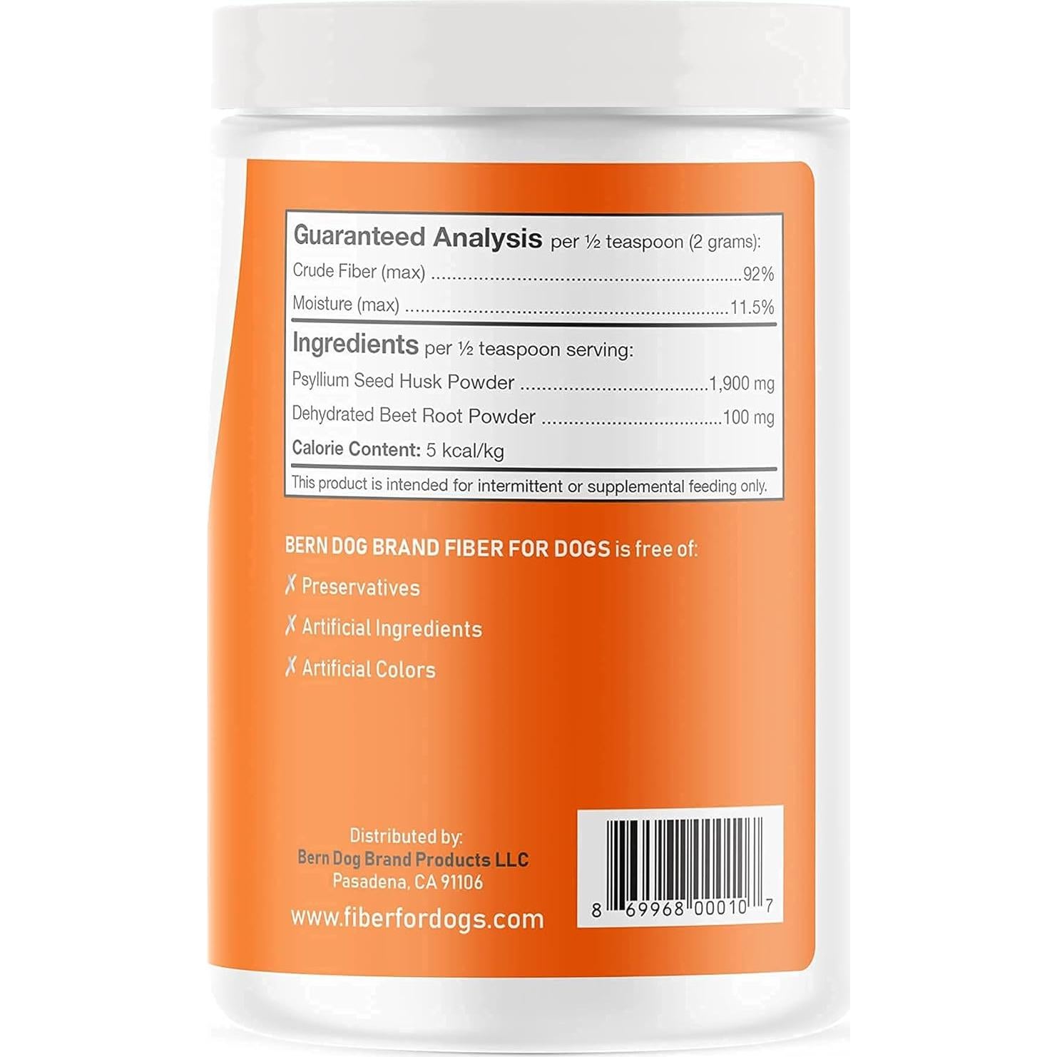 Fibra para Perros Bern Dog 340g - Polvo Natural para Digestión