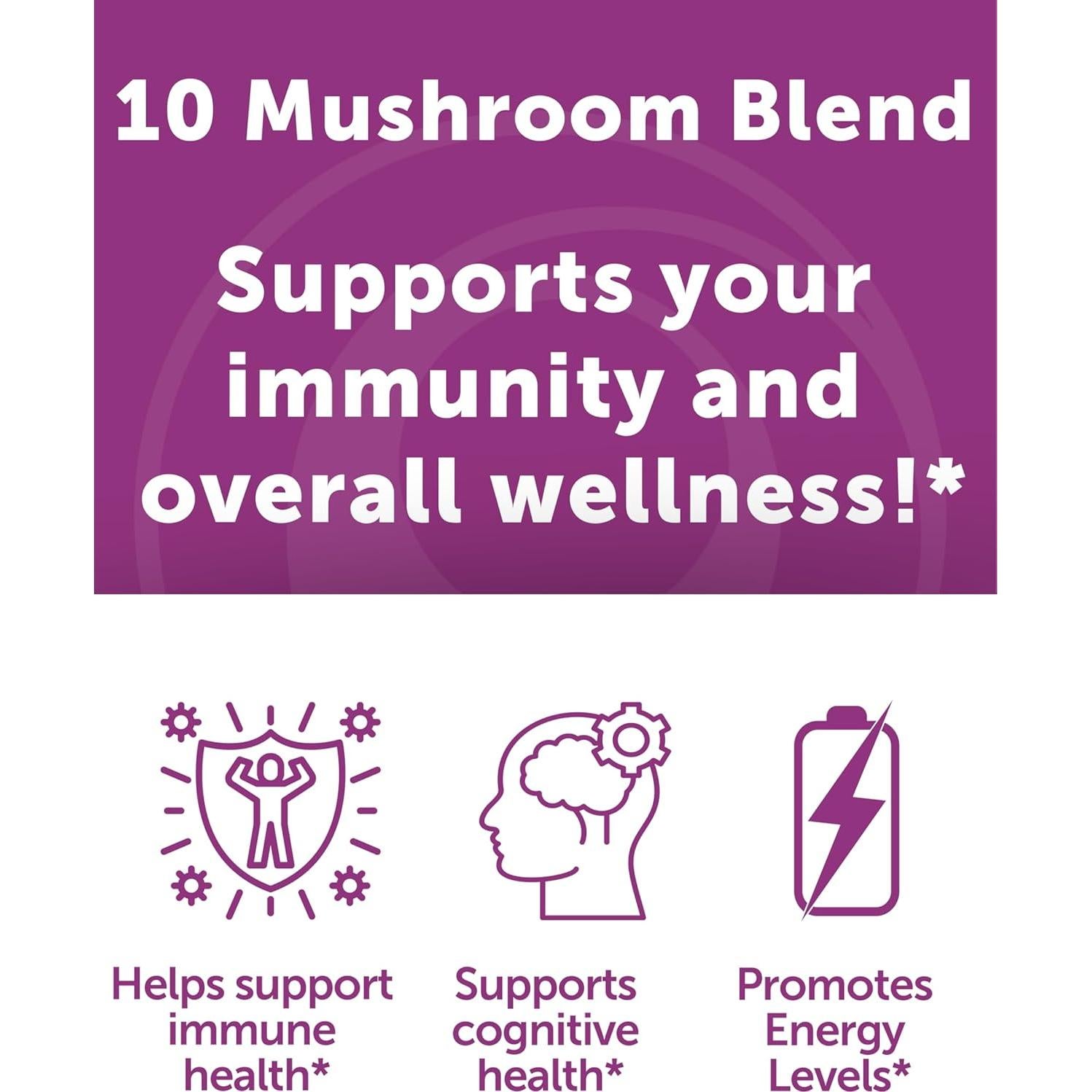 Gominolas de Champiñones Lunakai 60ct - Suplemento Vegano 10 en 1