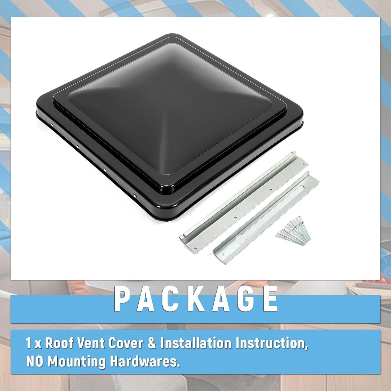 Cubierta de Ventilación de Techo HECASA 14" Negra para RV