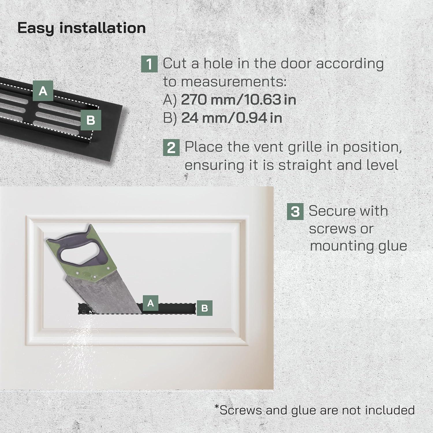 Rejilla de Ventilación Aluminio Marrón 30.48x3.81 cm Vent Systems