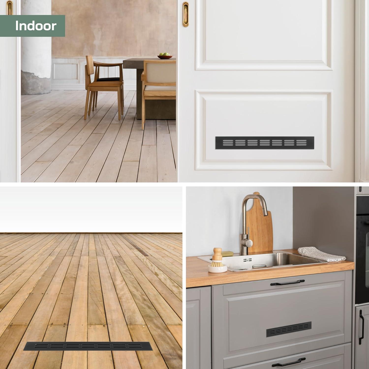 Rejilla de Ventilación Aluminio Marrón 30.48x3.81 cm Vent Systems