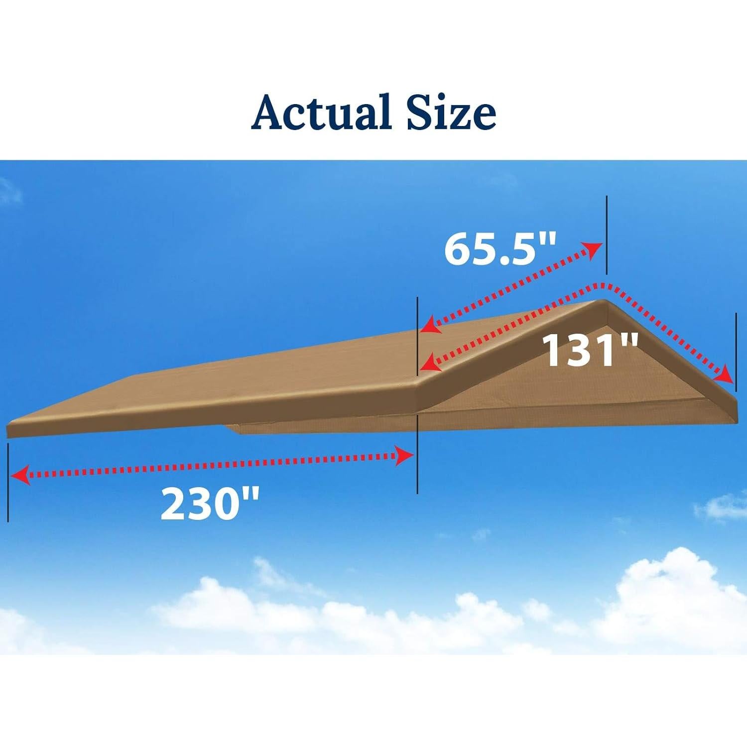 Carpa de Reemplazo BenefitUSA 3.05x6.10m Beige Impermeable