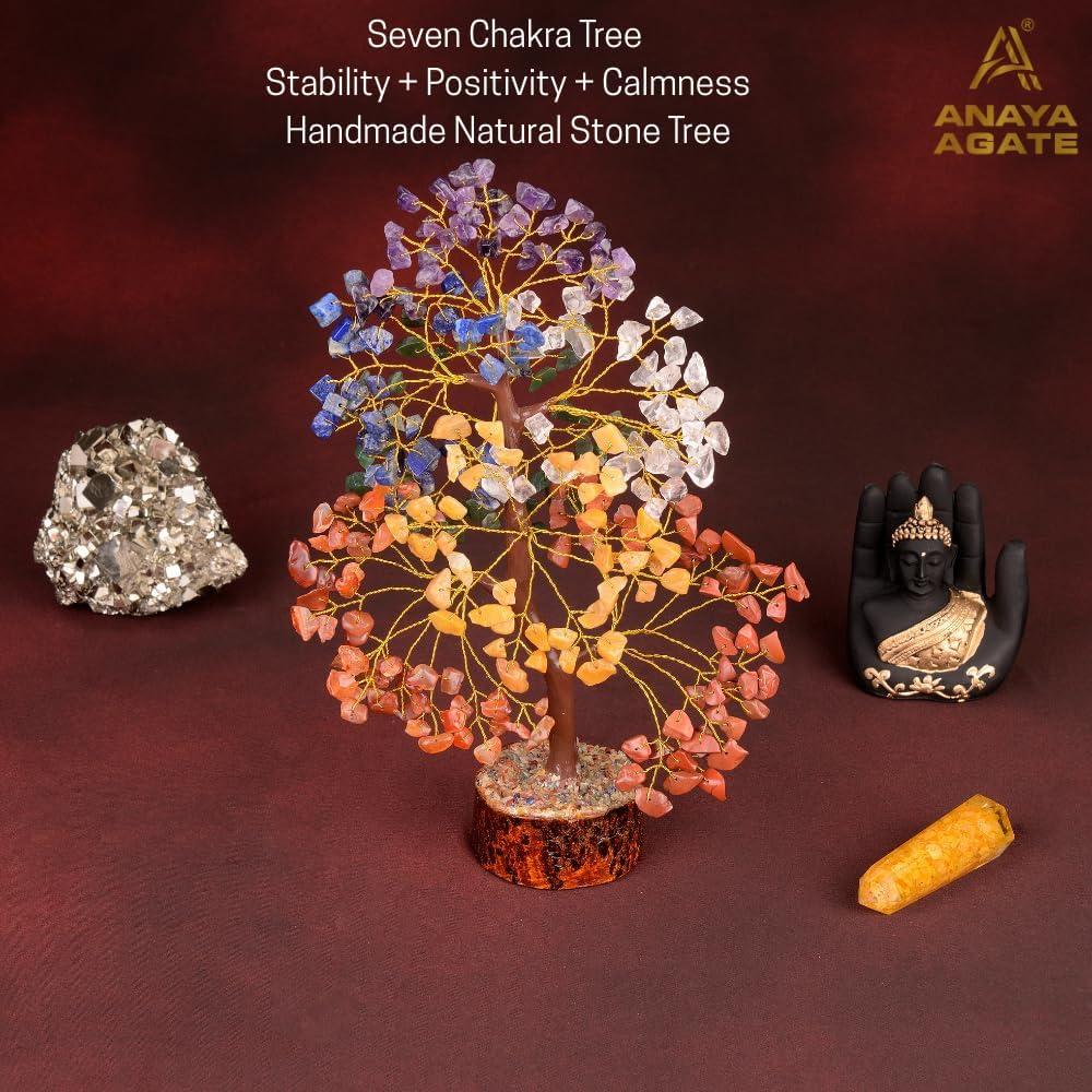 Árbol de Cristal Sanador 7 Chakras ANAYA AGATE 25 cm